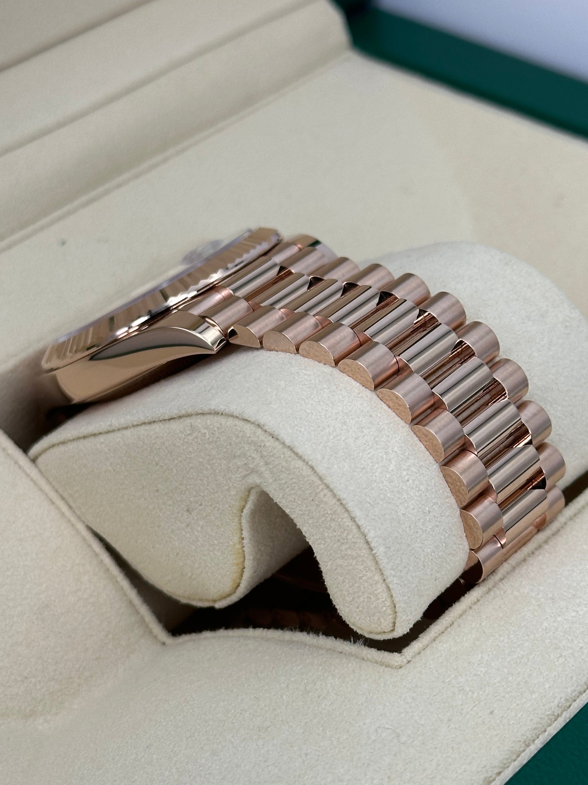 2022 Rolex Day-Date 40mm 228235 Presidential Rose Gold Olive Dial - MyWatchLLC