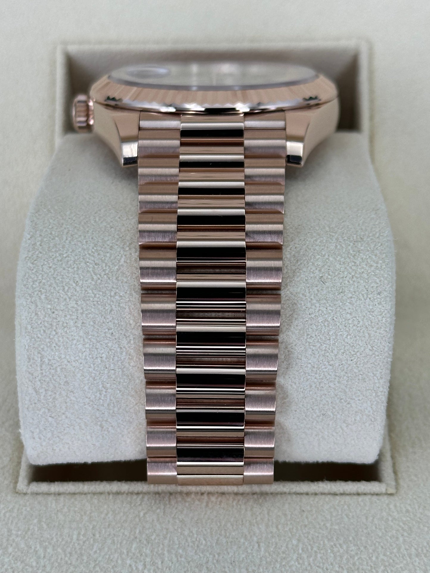 2022 Rolex Day-Date 40mm 228235 Presidential Rose Gold Olive Dial - MyWatchLLC