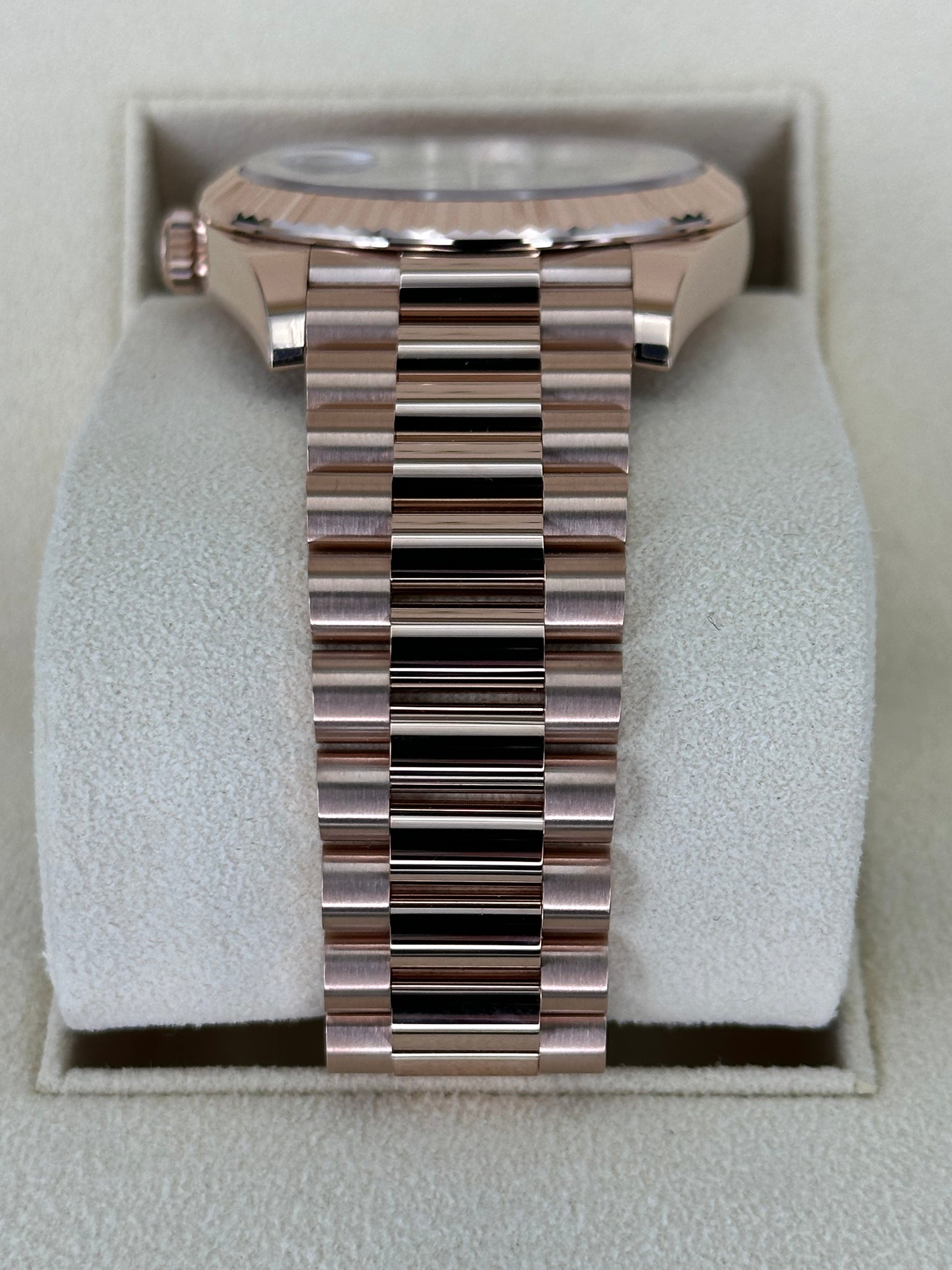 2022 Rolex Day-Date 40mm 228235 Presidential Rose Gold Olive Dial - MyWatchLLC