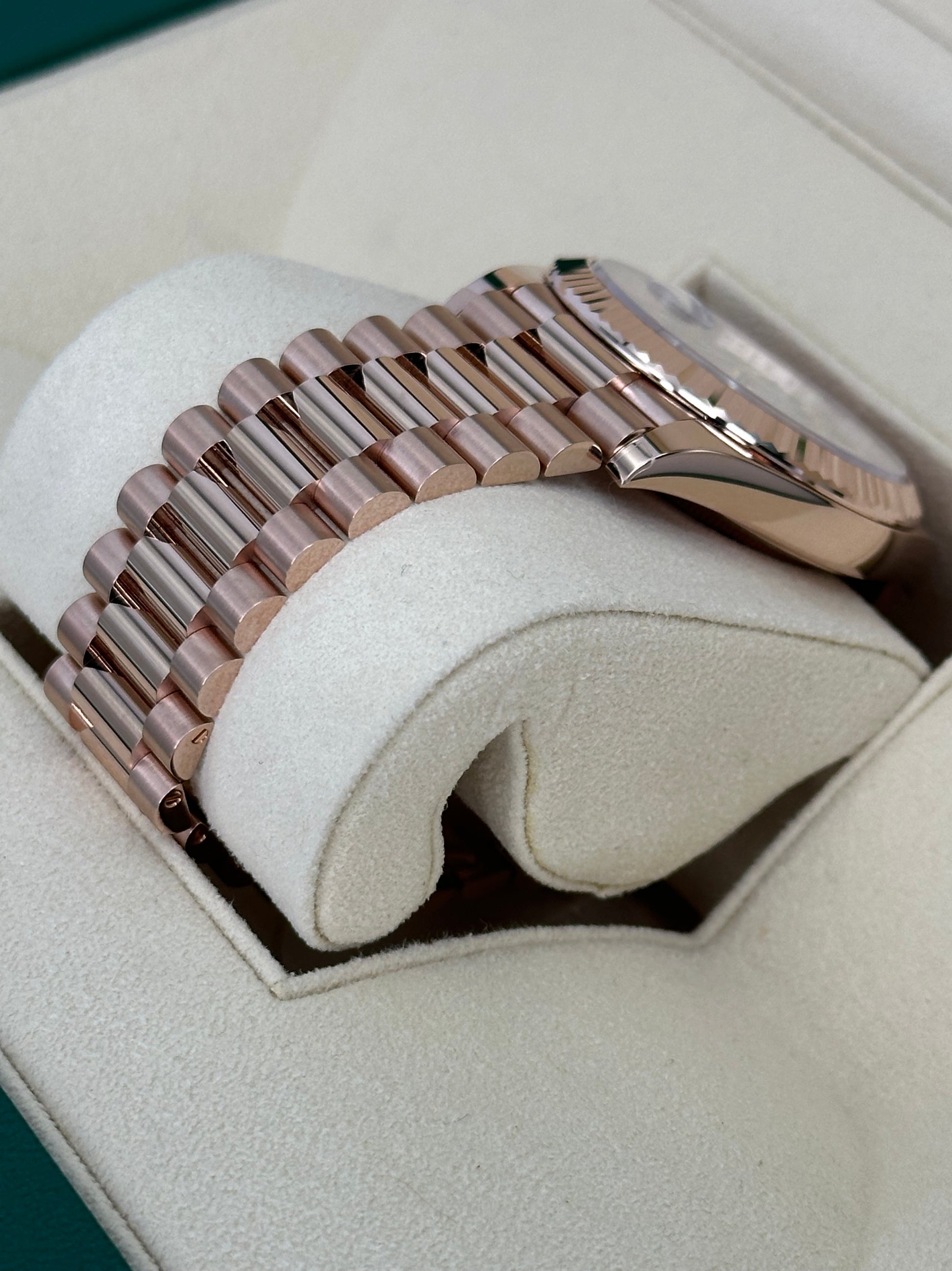 2022 Rolex Day-Date 40mm 228235 Presidential Rose Gold Olive Dial - MyWatchLLC