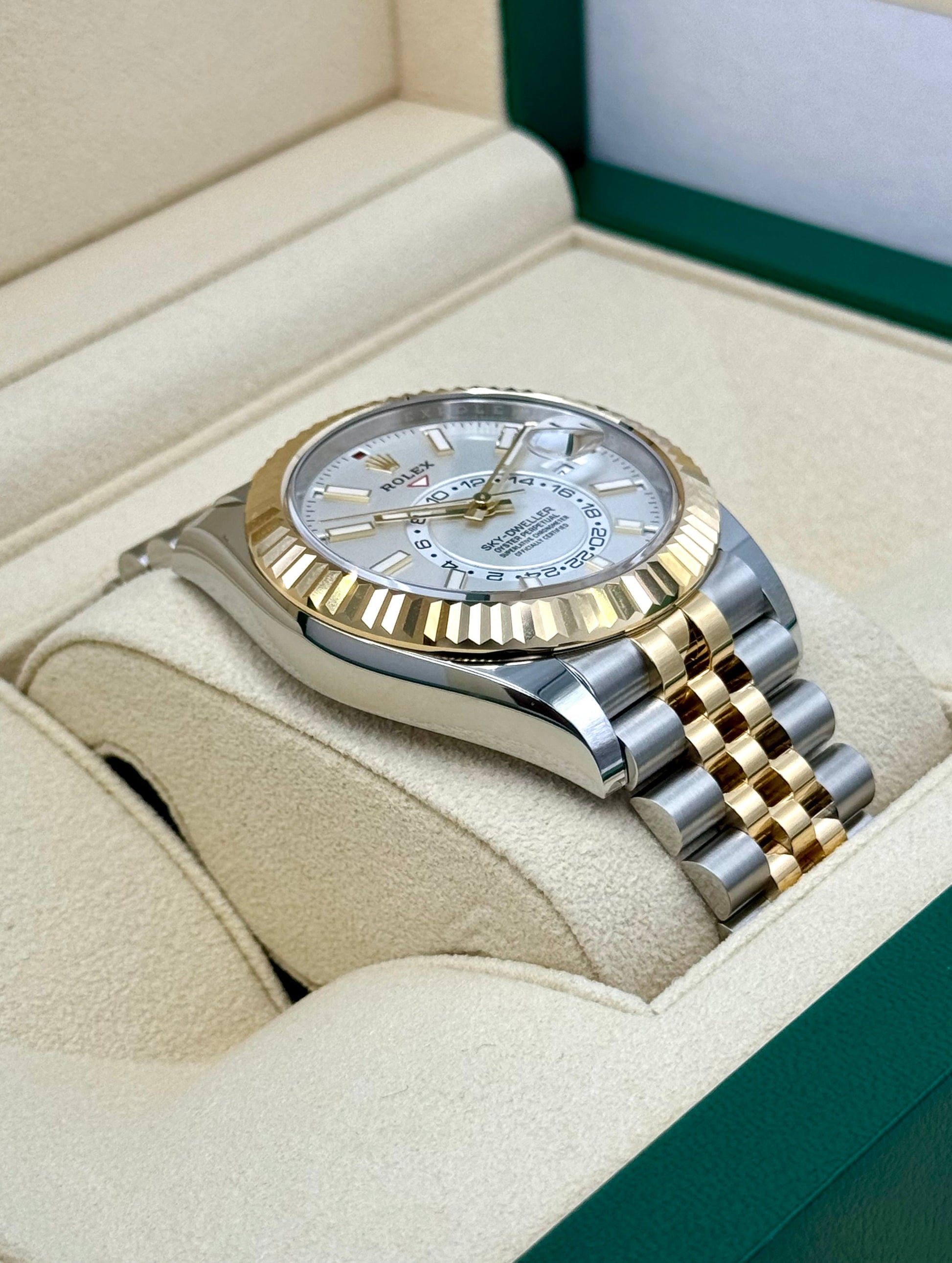 NEW 2024 Rolex Sky-Dweller 42mm 336933 Two-Tone Jubilee White Dial - MyWatchLLC