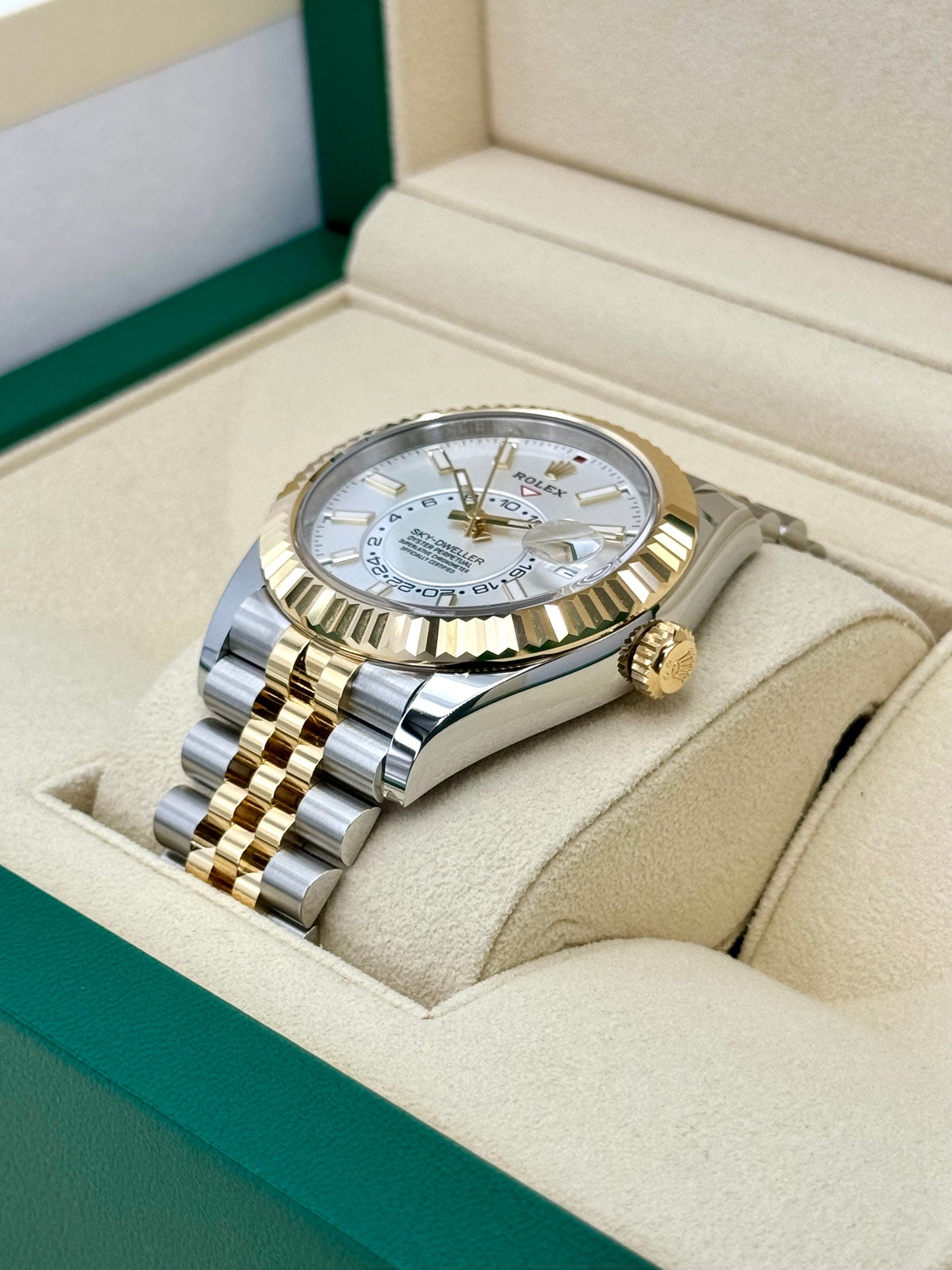 NEW 2024 Rolex Sky-Dweller 42mm 336933 Two-Tone Jubilee White Dial - MyWatchLLC