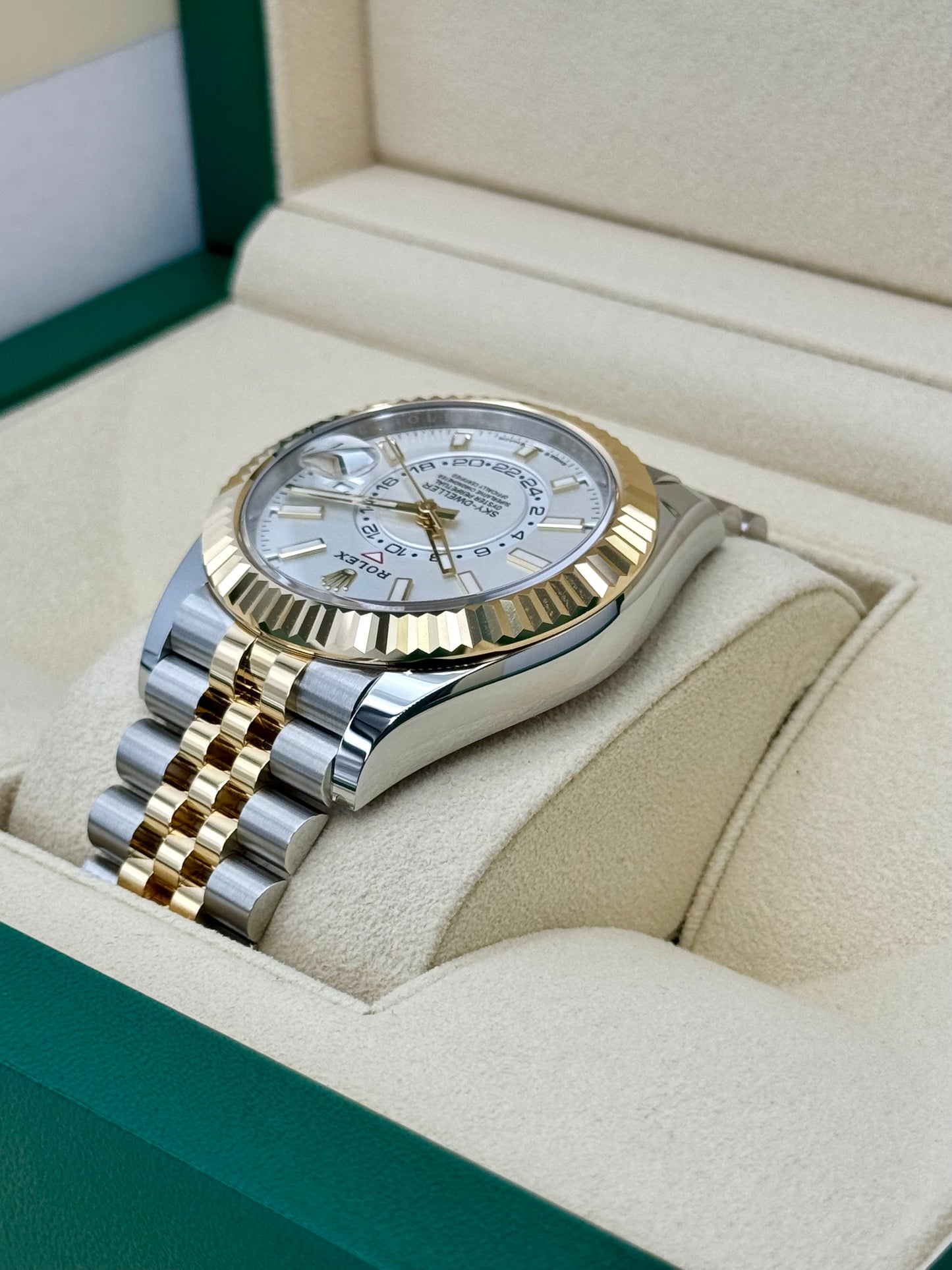 NEW 2024 Rolex Sky-Dweller 42mm 336933 Two-Tone Jubilee White Dial - MyWatchLLC