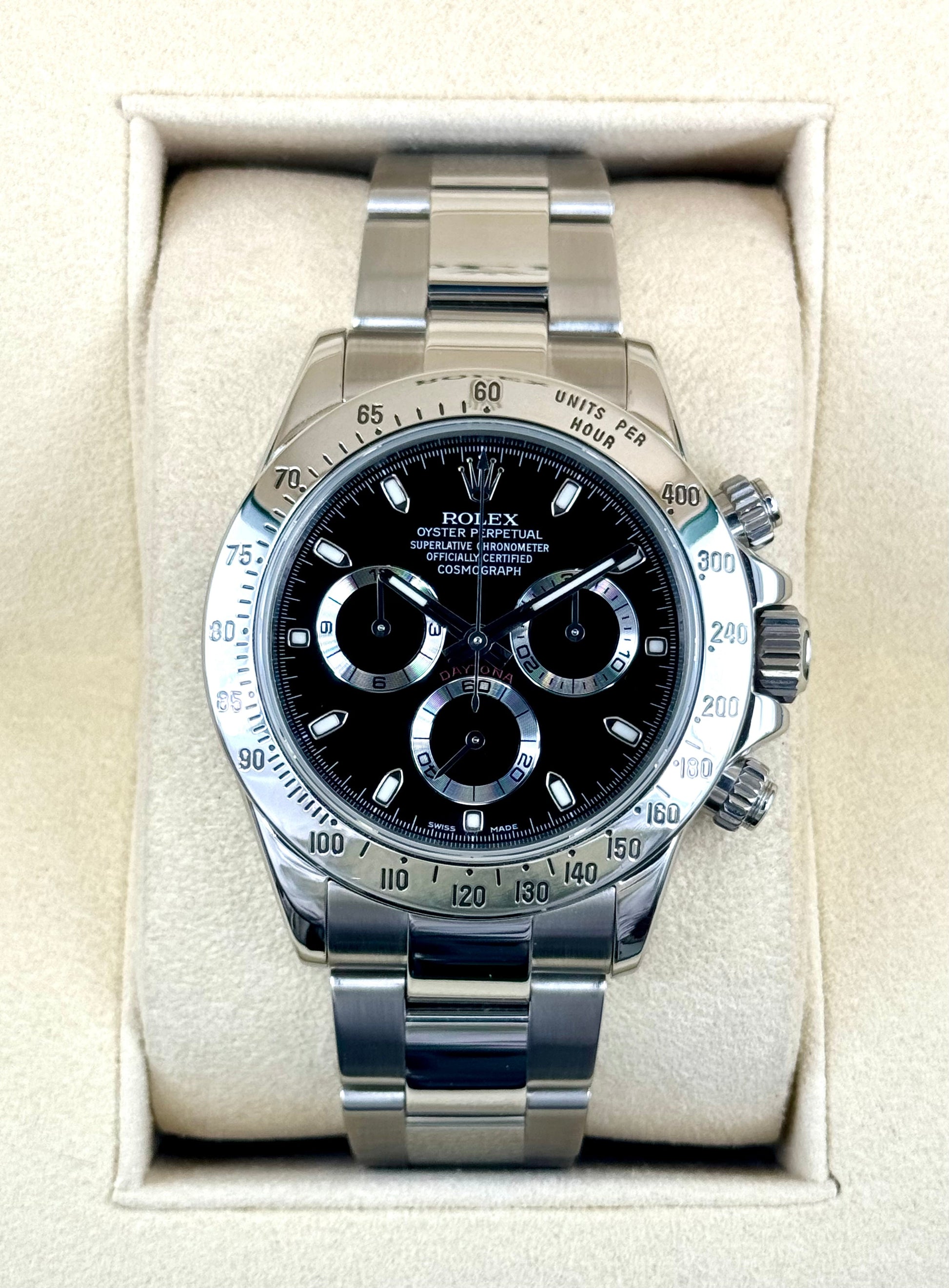 2015 Rolex Daytona 40mm 116520 Stainless Steel Black Dial - MyWatchLLC