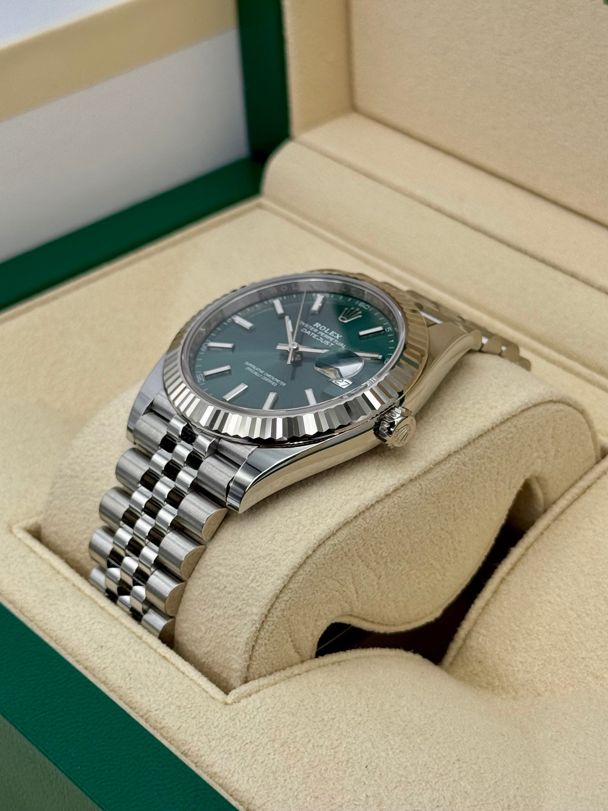 2024 Rolex Datejust 41mm 126334 Stainless Steel Jubilee Mint Green Dial - MyWatchLLC