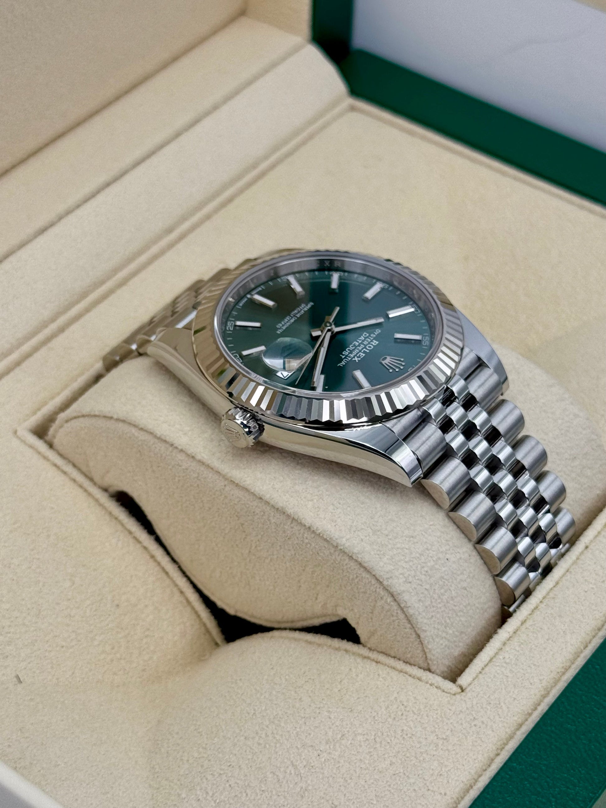 2024 Rolex Datejust 41mm 126334 Stainless Steel Jubilee Mint Green Dial - MyWatchLLC