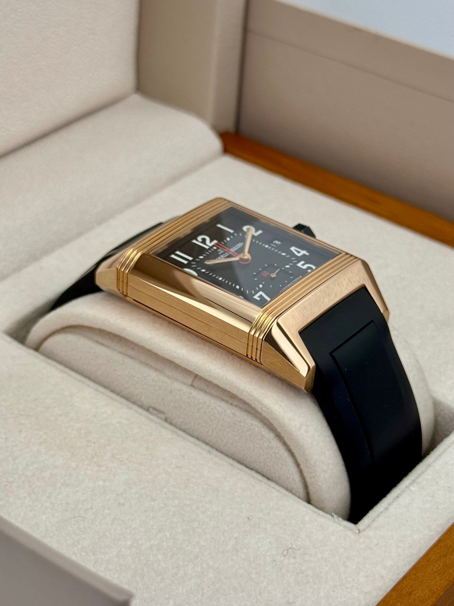 2014 Jaeger-Coultre Reverso Squadra Hometime 35mm 230.2.77 Rose Gold - MyWatchLLC