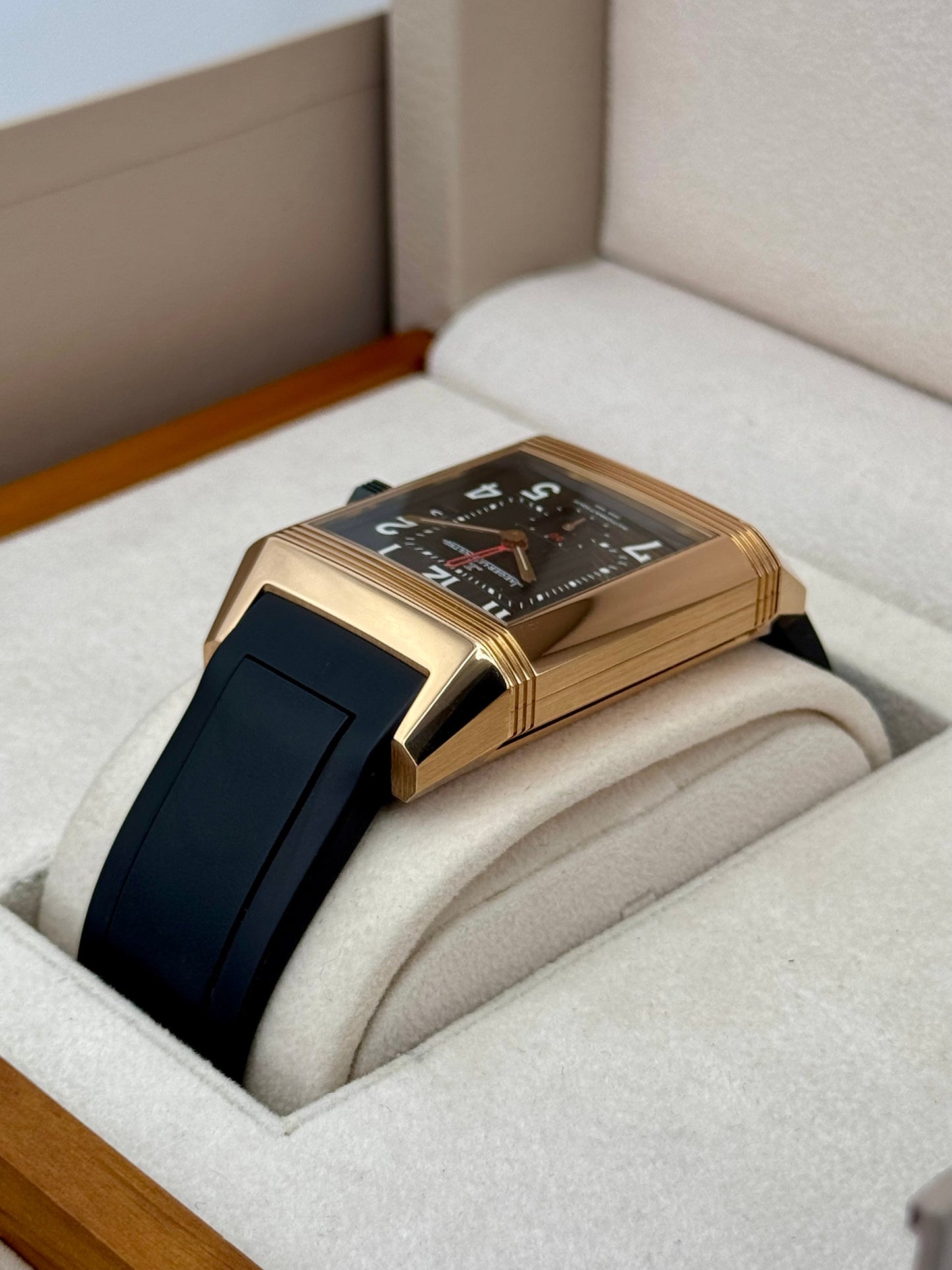 2014 Jaeger-Coultre Reverso Squadra Hometime 35mm 230.2.77 Rose Gold - MyWatchLLC
