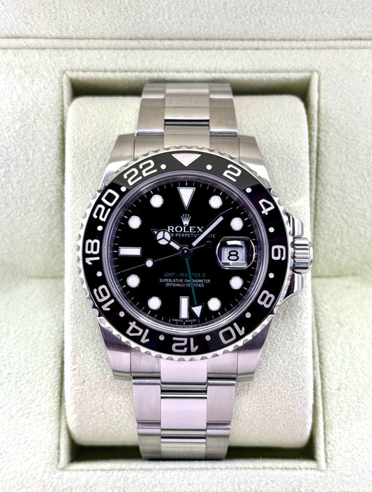 2012 Rolex GMT-Master II 40mm 116710LN Stainless Steel Black Dial - MyWatchLLC