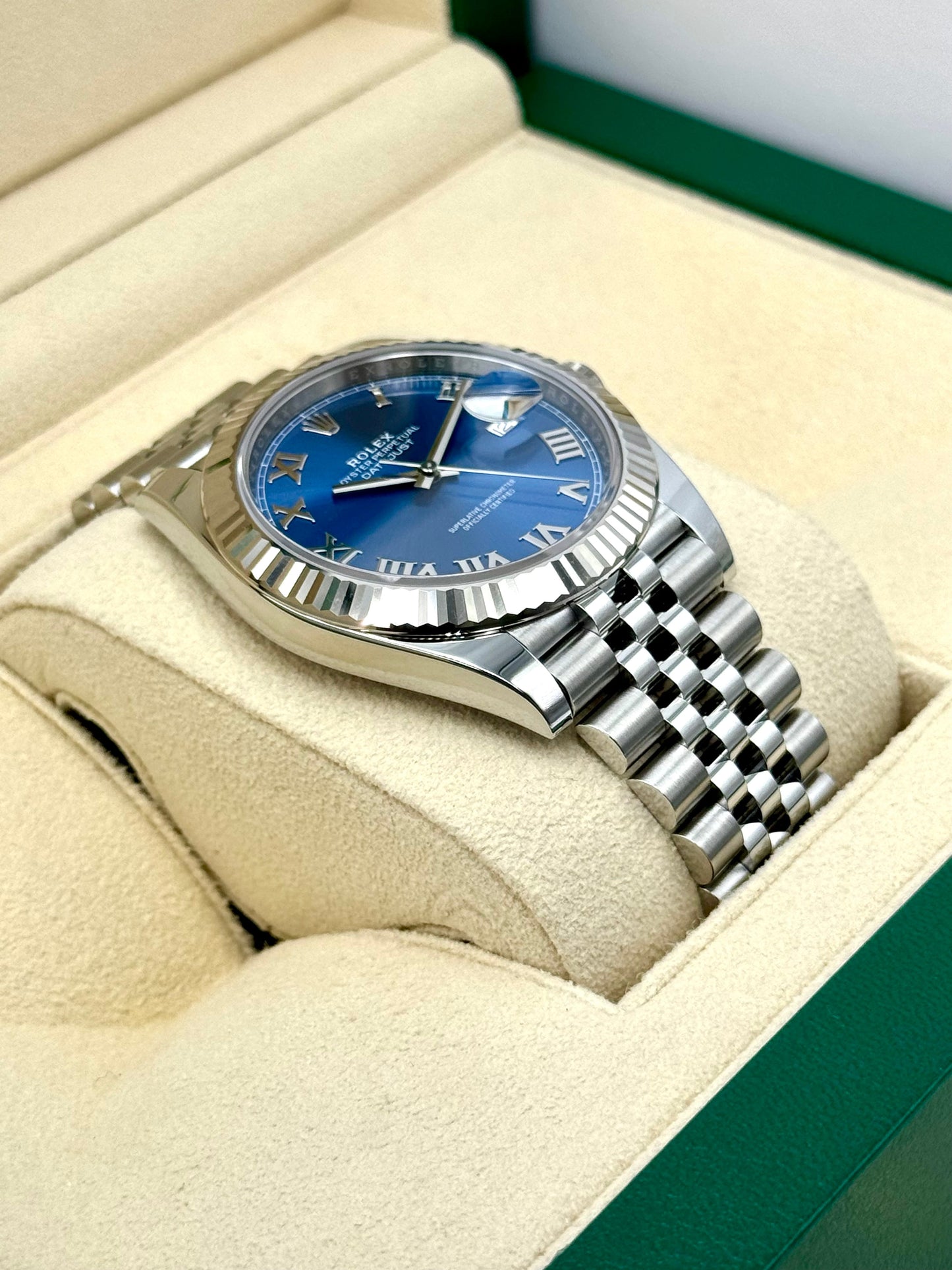 NEW 2024 Rolex Datejust 41mm 126334 Jubilee Blue Roman Numeral Dial - MyWatchLLC