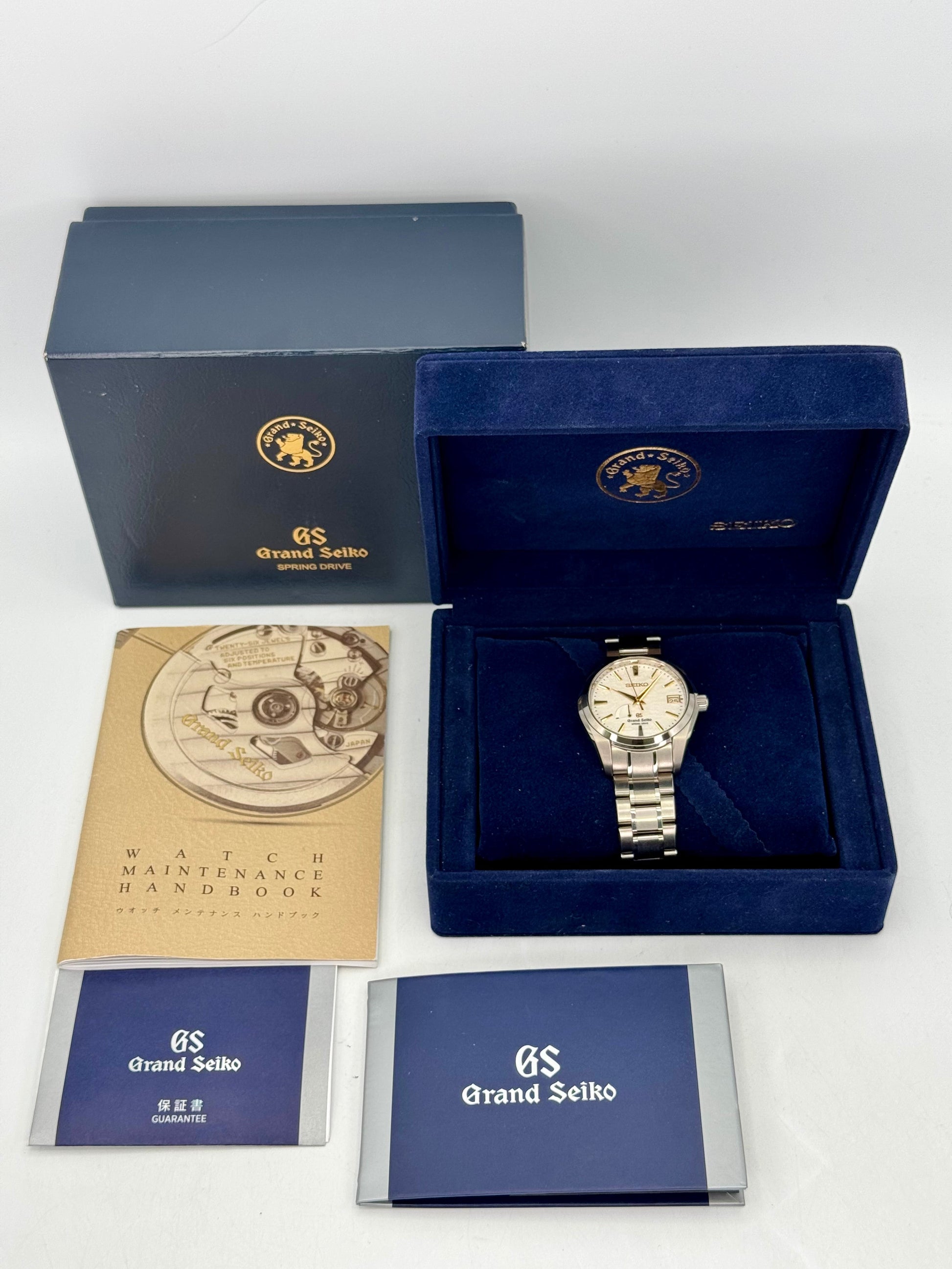 2017 Grand Seiko Spring Drive 40mm SBGA059 Titanium White Dial - MyWatchLLC