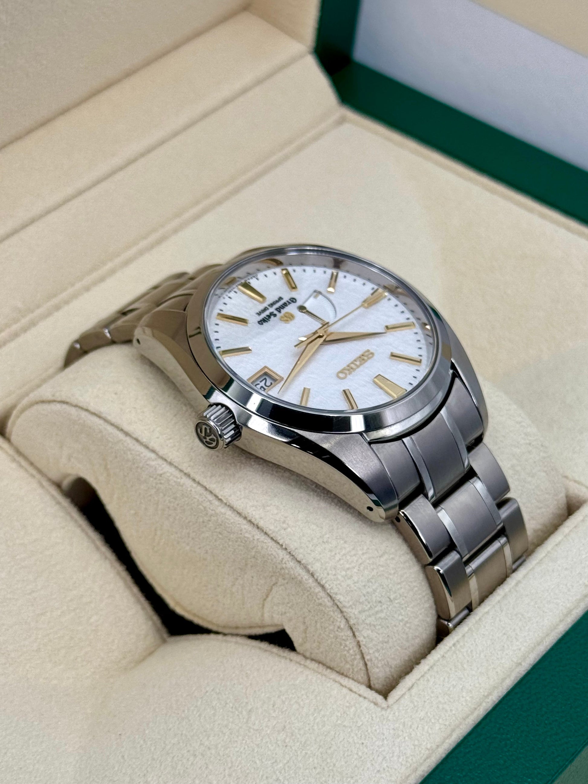 2017 Grand Seiko Spring Drive 40mm SBGA059 Titanium White Dial - MyWatchLLC