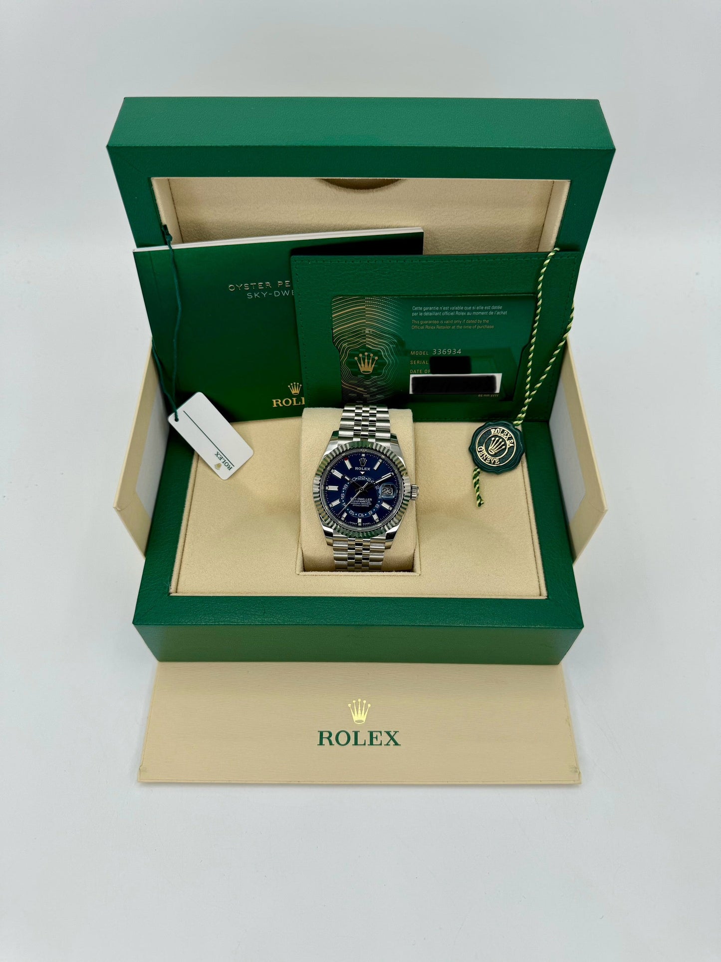NEW 2023 Rolex Sky-Dweller 42mm 336934 Jubilee Blue Dial - MyWatchLLC