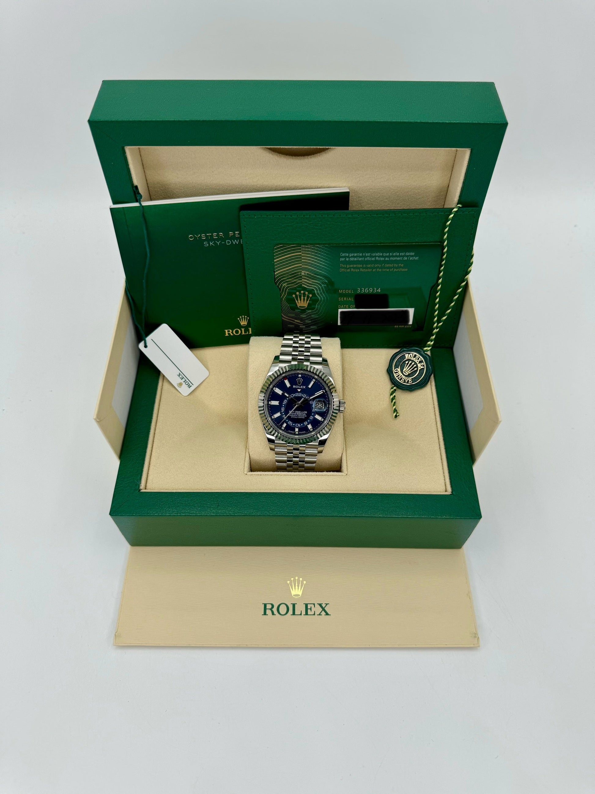 NEW 2023 Rolex Sky-Dweller 42mm 336934 Jubilee Blue Dial - MyWatchLLC