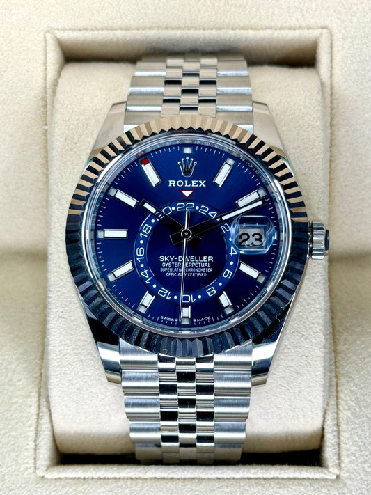 NEW 2023 Rolex Sky-Dweller 42mm 336934 Jubilee Blue Dial - MyWatchLLC