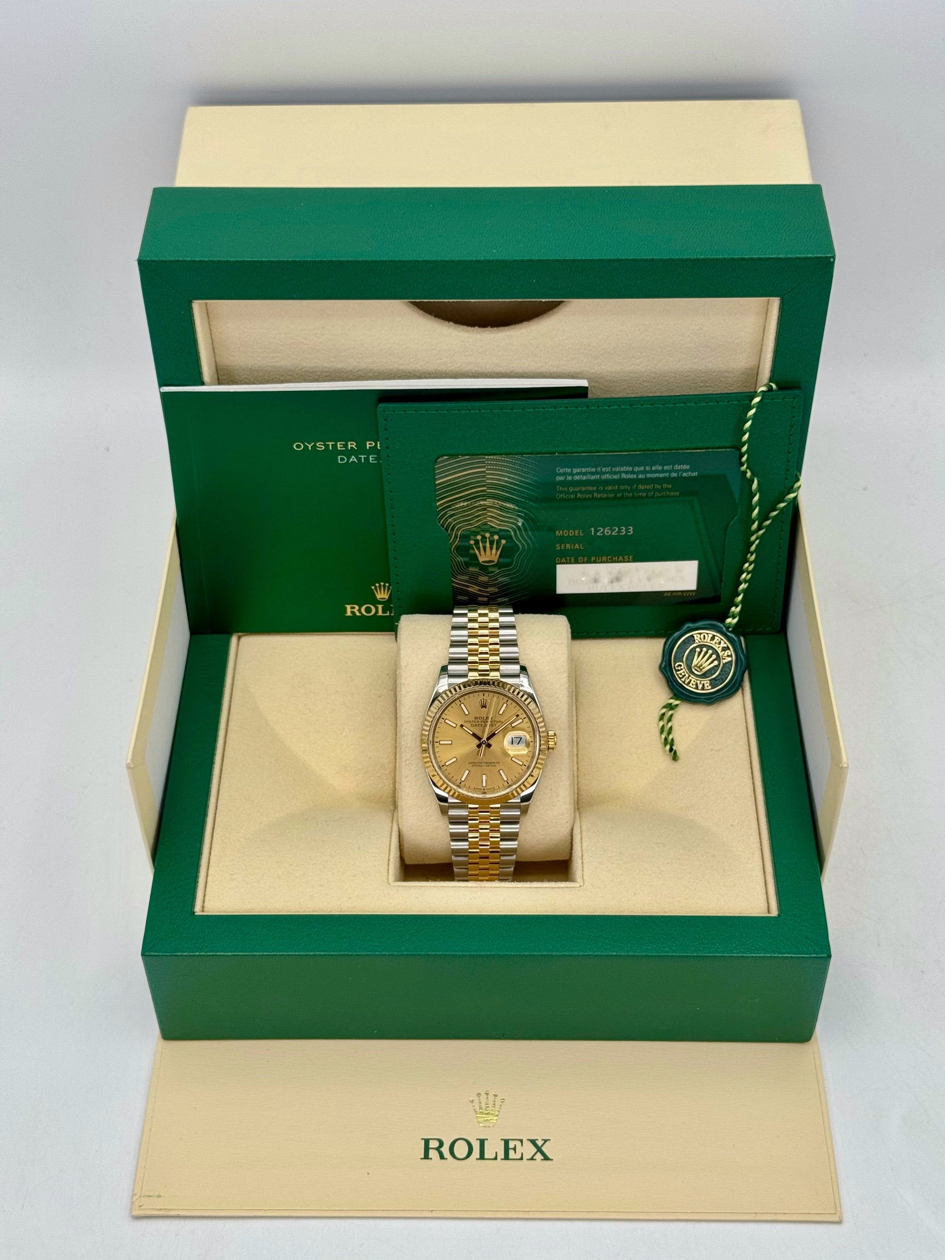 2023 Rolex Datejust 36mm 126233 Two-Tone Champagne Dial - MyWatchLLC