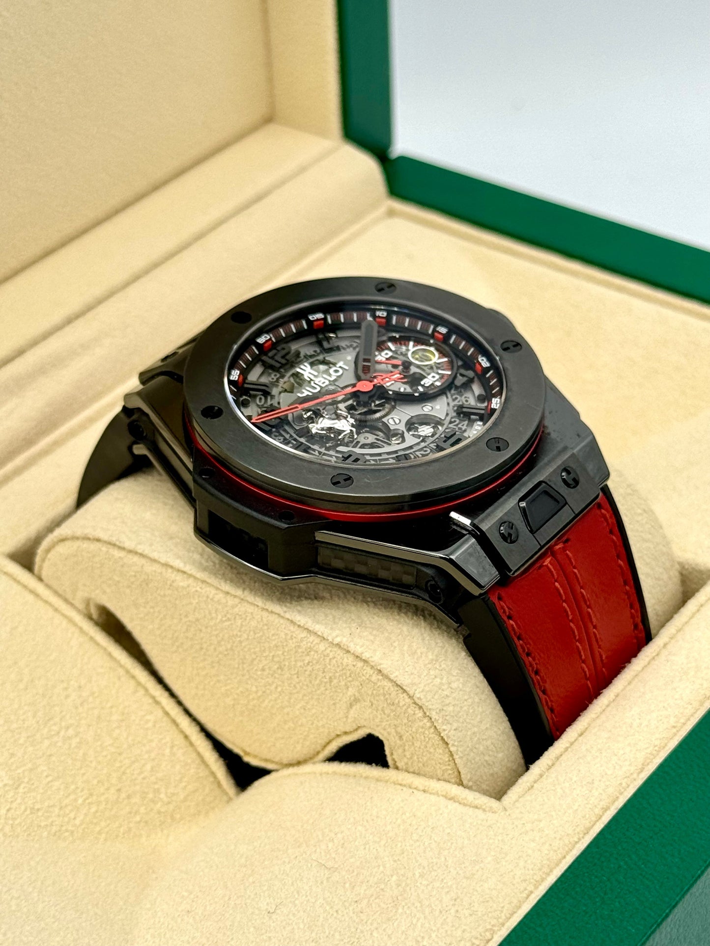 Big Bang Ferrari 45mm 401.QX.0123.VR Carbon Skeletonized Dial - MyWatchLLC