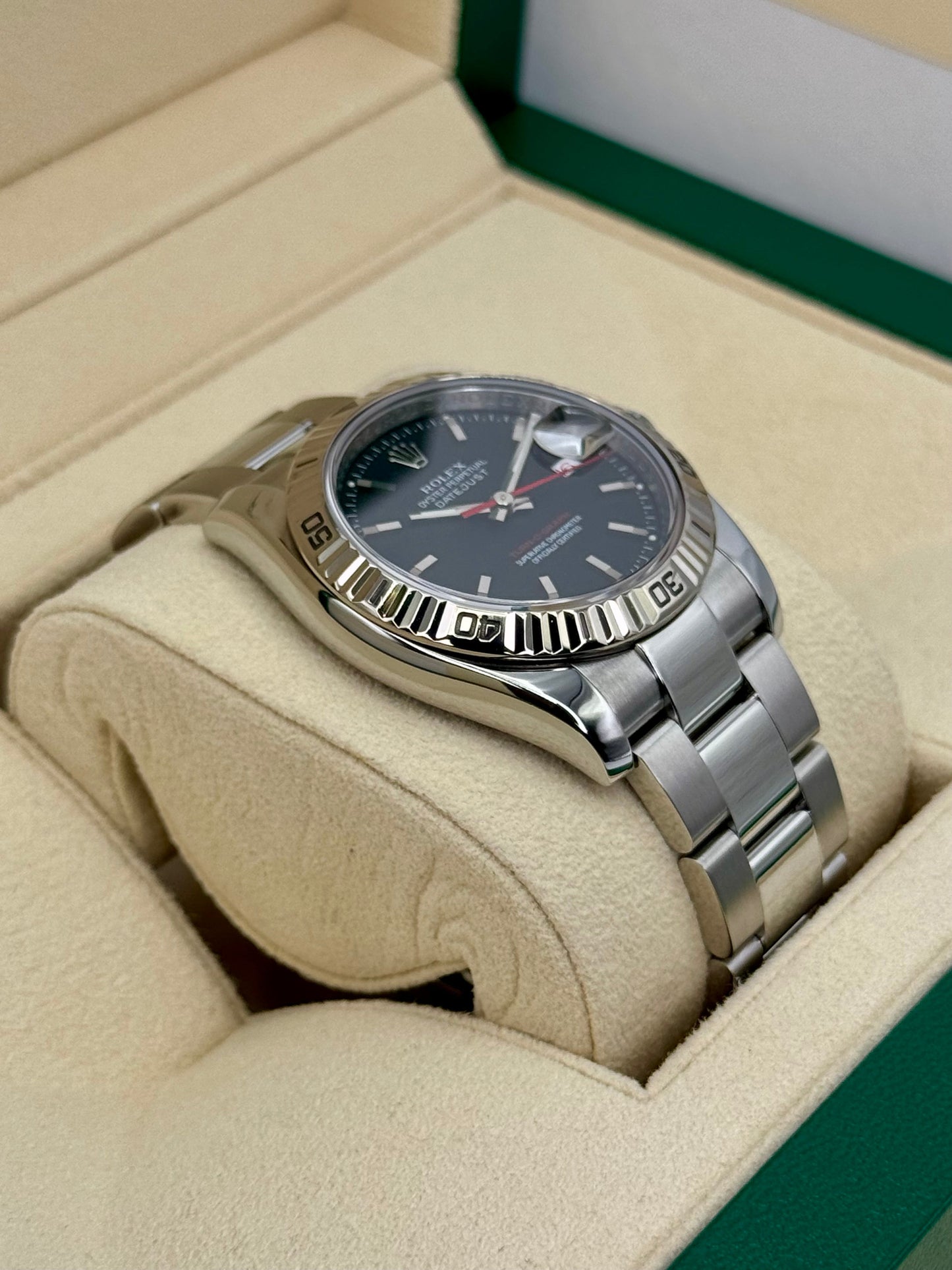 2005 Rolex Datejust Turn-O-Graph 36mm 116264 Oyster Black Dial Dial - MyWatchLLC