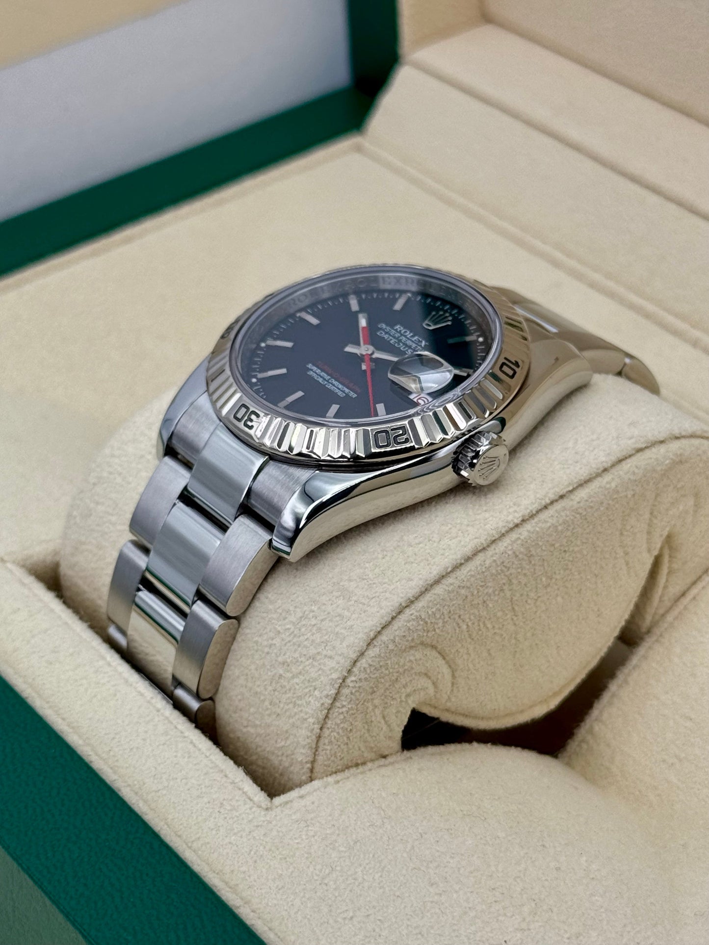 2005 Rolex Datejust Turn-O-Graph 36mm 116264 Oyster Black Dial Dial - MyWatchLLC