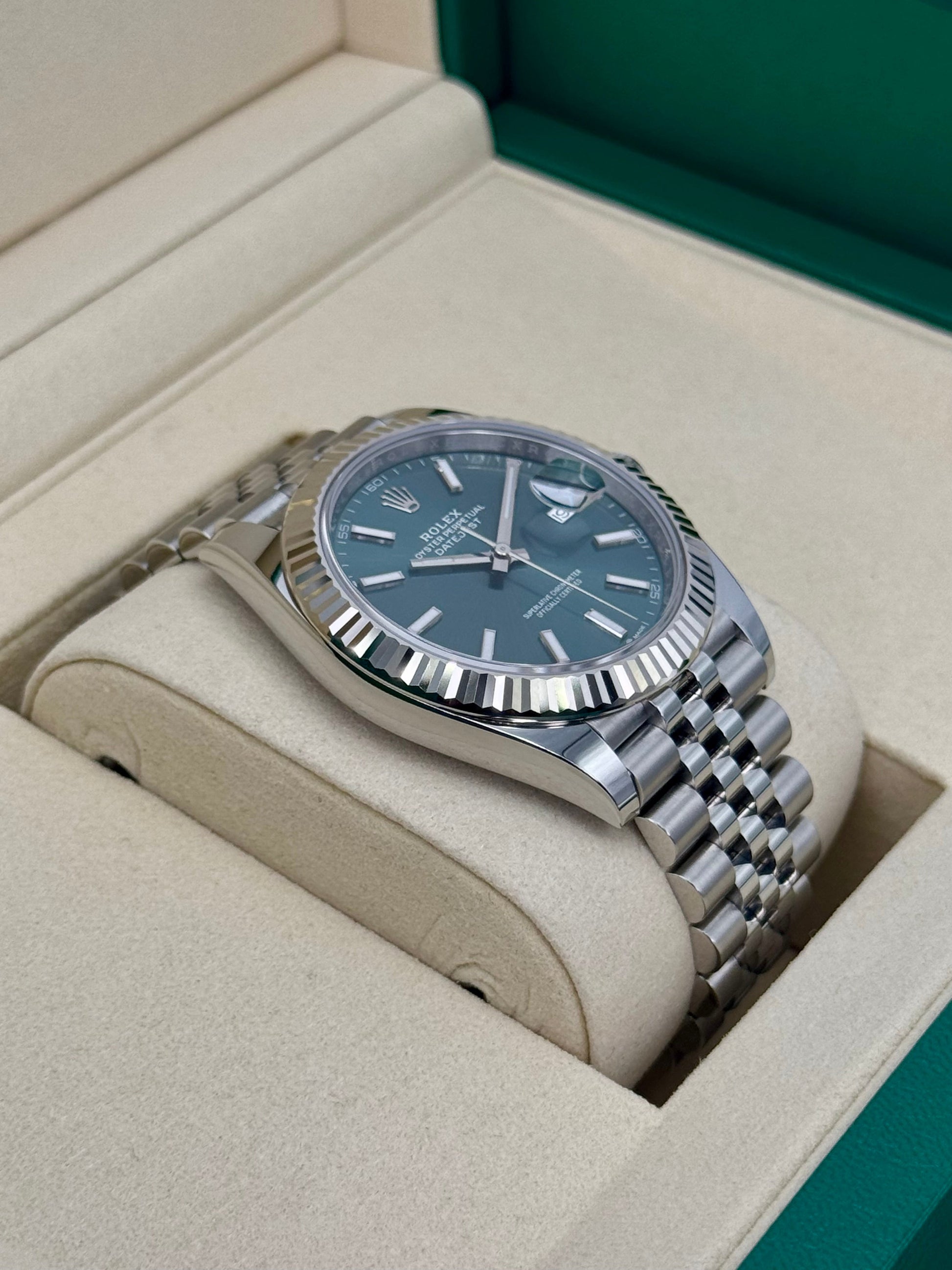 NEW 2025 Rolex Datejust 41mm 126334 Jubilee Green Dial - MyWatchLLC
