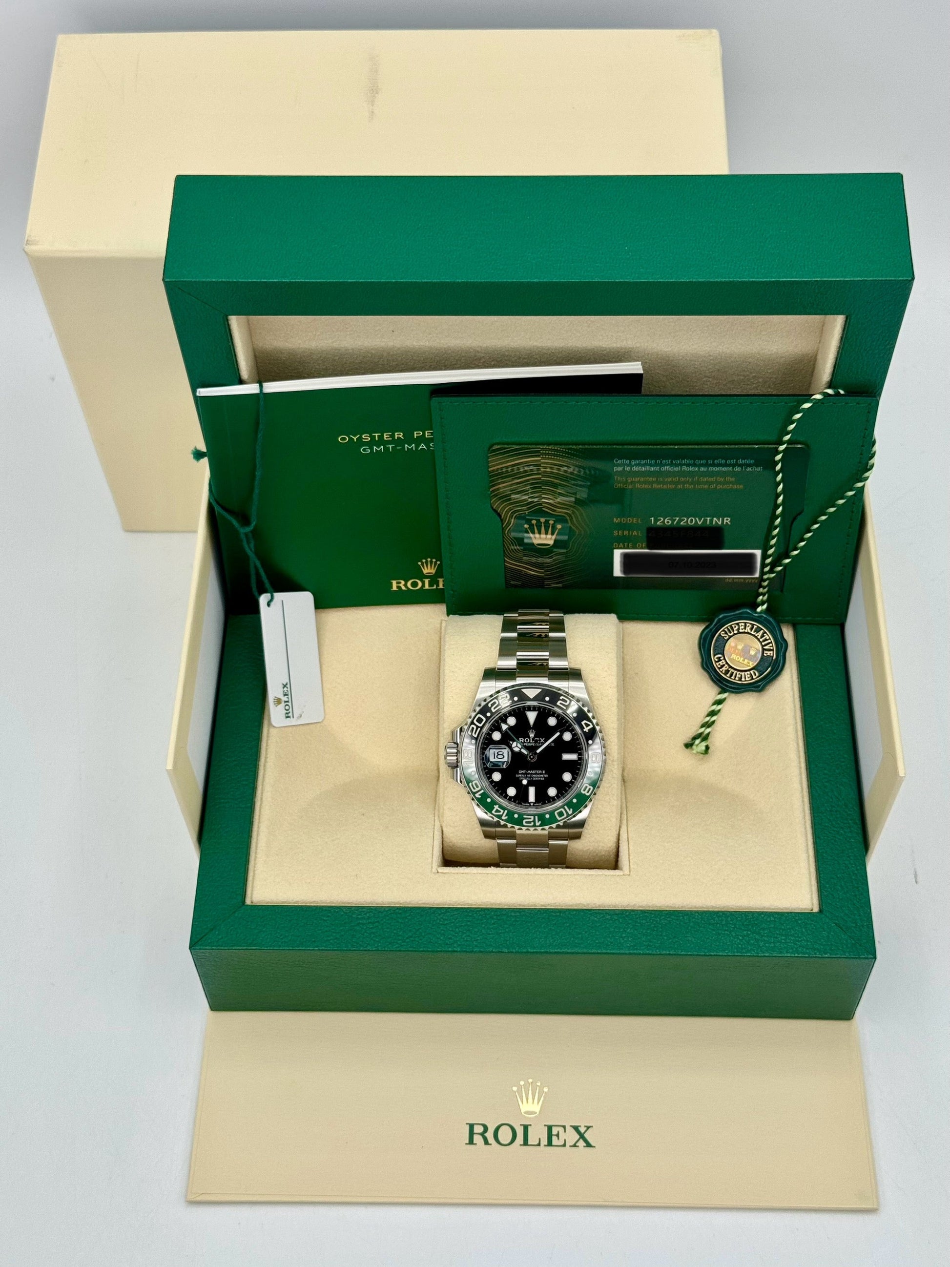 2023 Rolex GMT-Master II “Spriteâ€?40mm 126720VTNR Oyster - MyWatchLLC