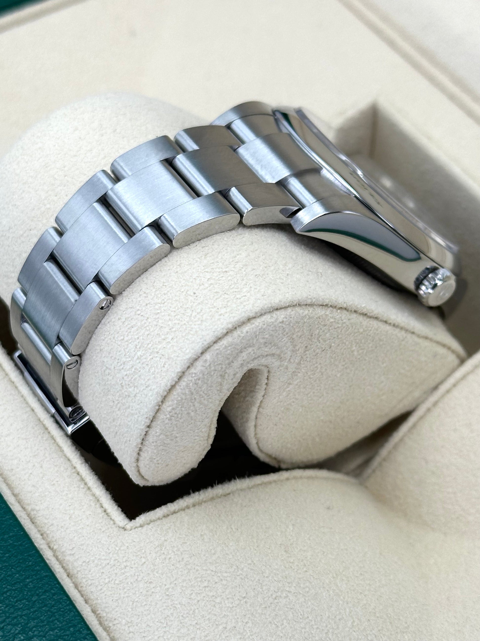 Rolex Oyster Perpetual 39mm 114300 Blue Stick Dial - MyWatchLLC