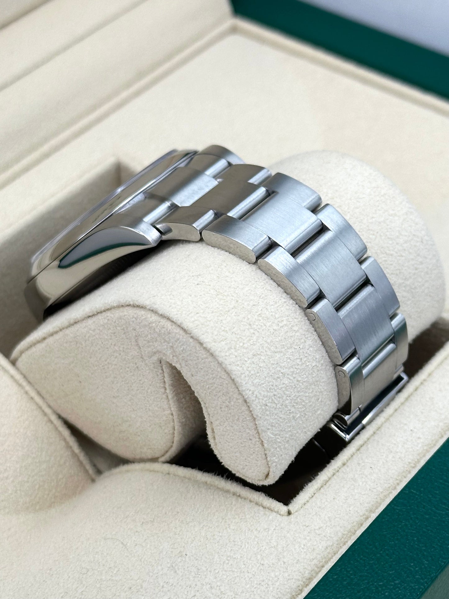 Rolex Oyster Perpetual 39mm 114300 Blue Stick Dial - MyWatchLLC