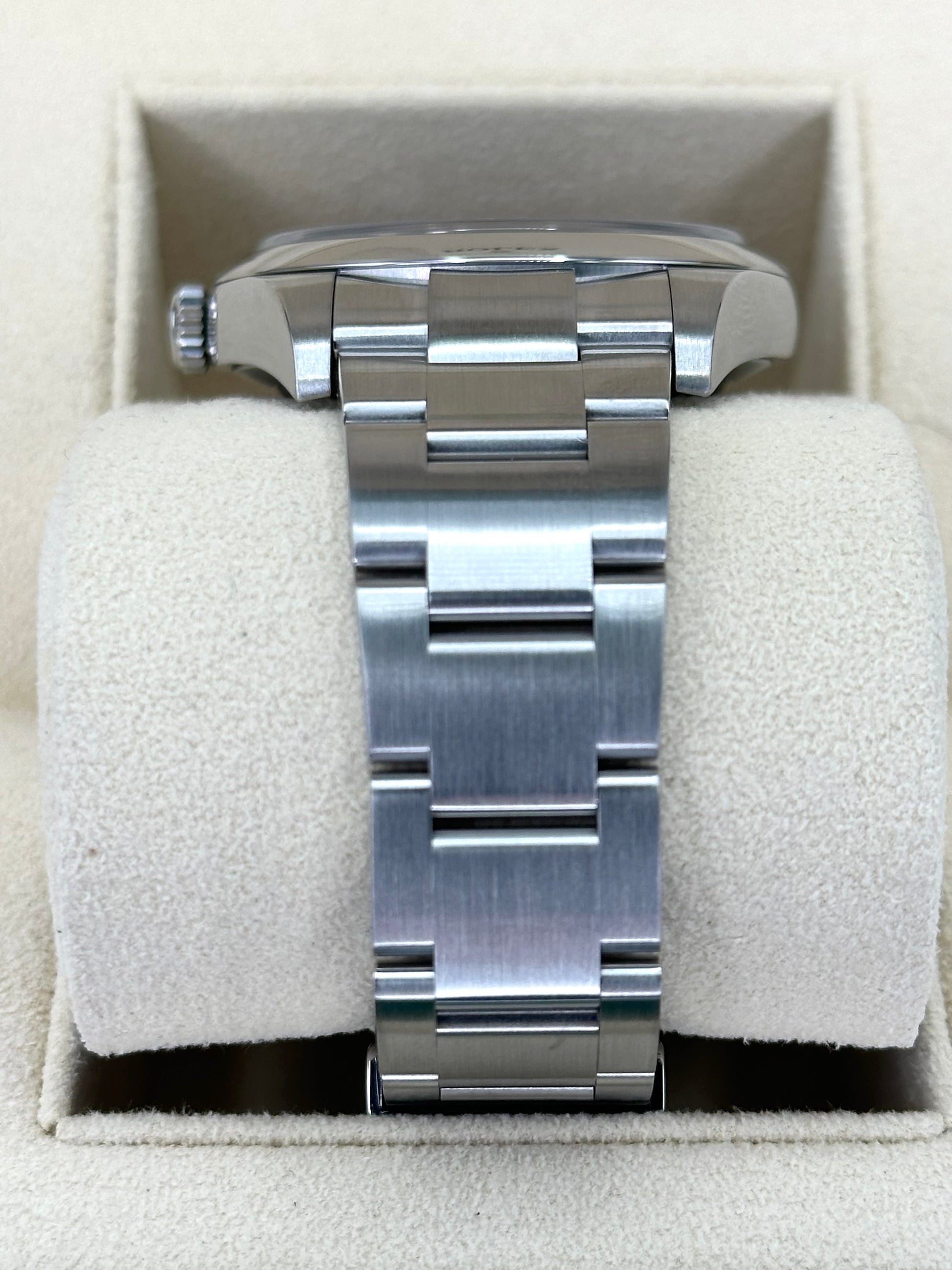 Rolex Oyster Perpetual 39mm 114300 Blue Stick Dial - MyWatchLLC