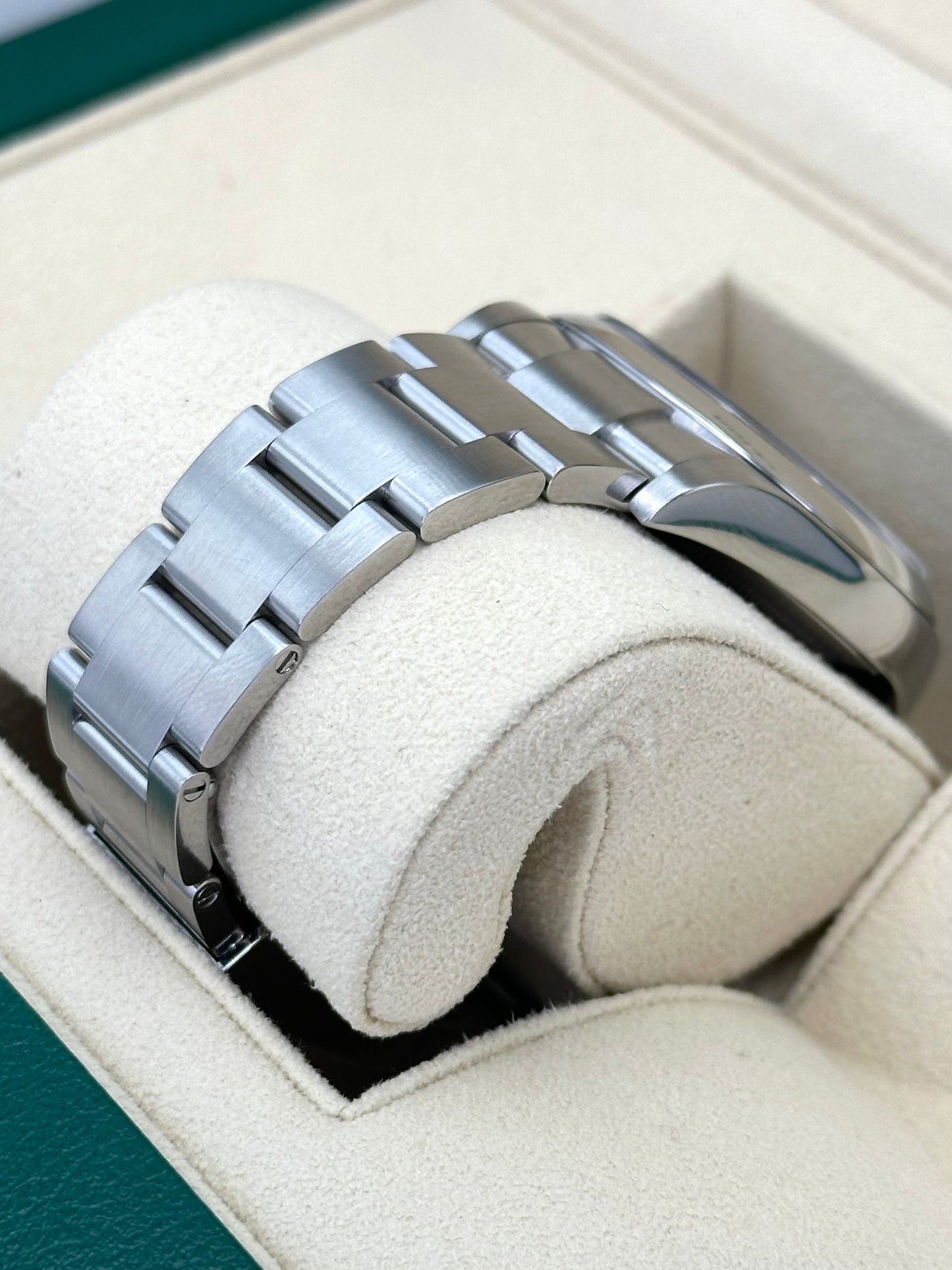 Rolex Oyster Perpetual 39mm 114300 Blue Stick Dial - MyWatchLLC