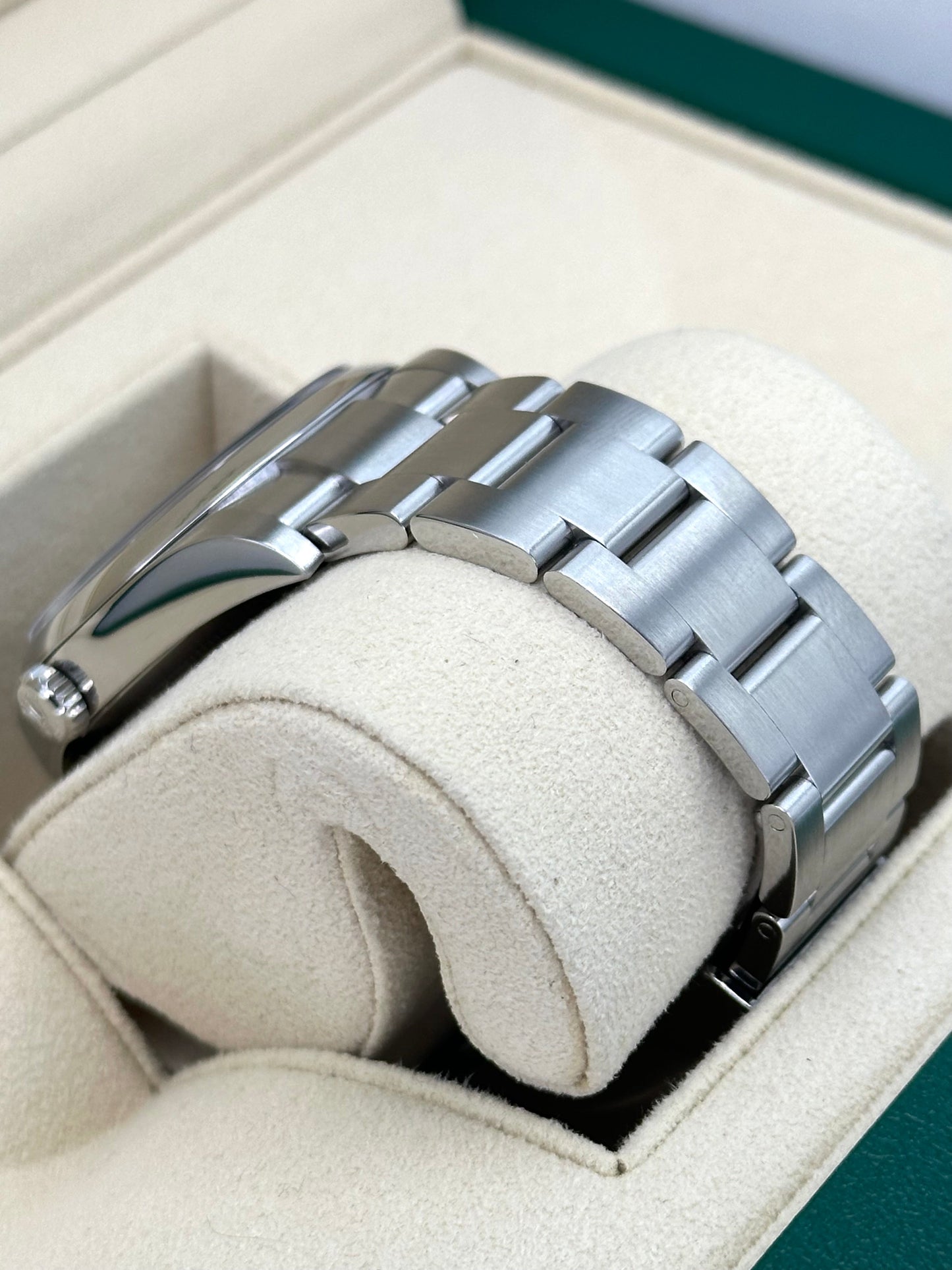 Rolex Oyster Perpetual 39mm 114300 Blue Stick Dial - MyWatchLLC