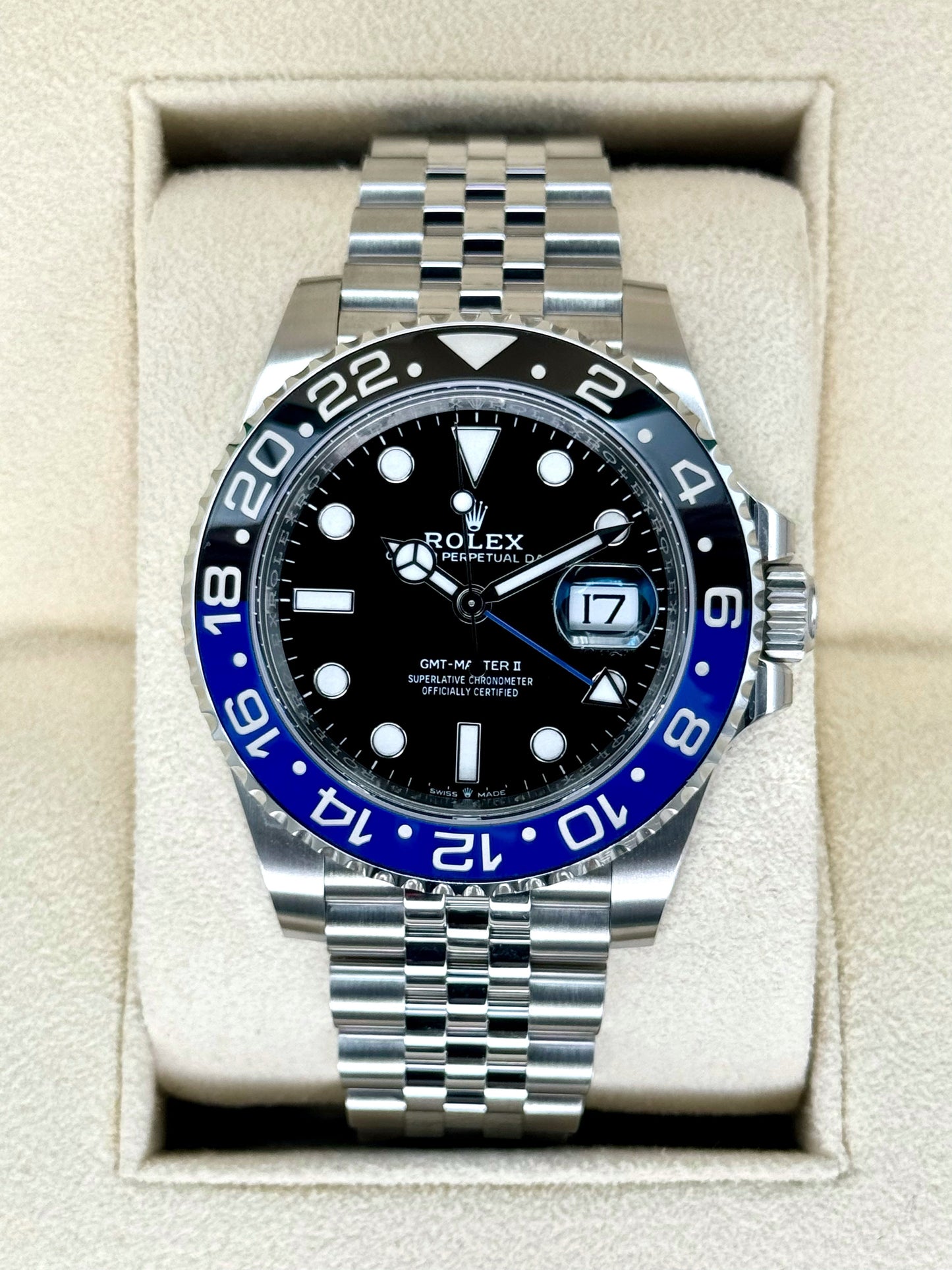 2023 Rolex GMT-Master II "Batgirl" 40mm 126710BLNR Jubilee Black Dial - MyWatchLLC