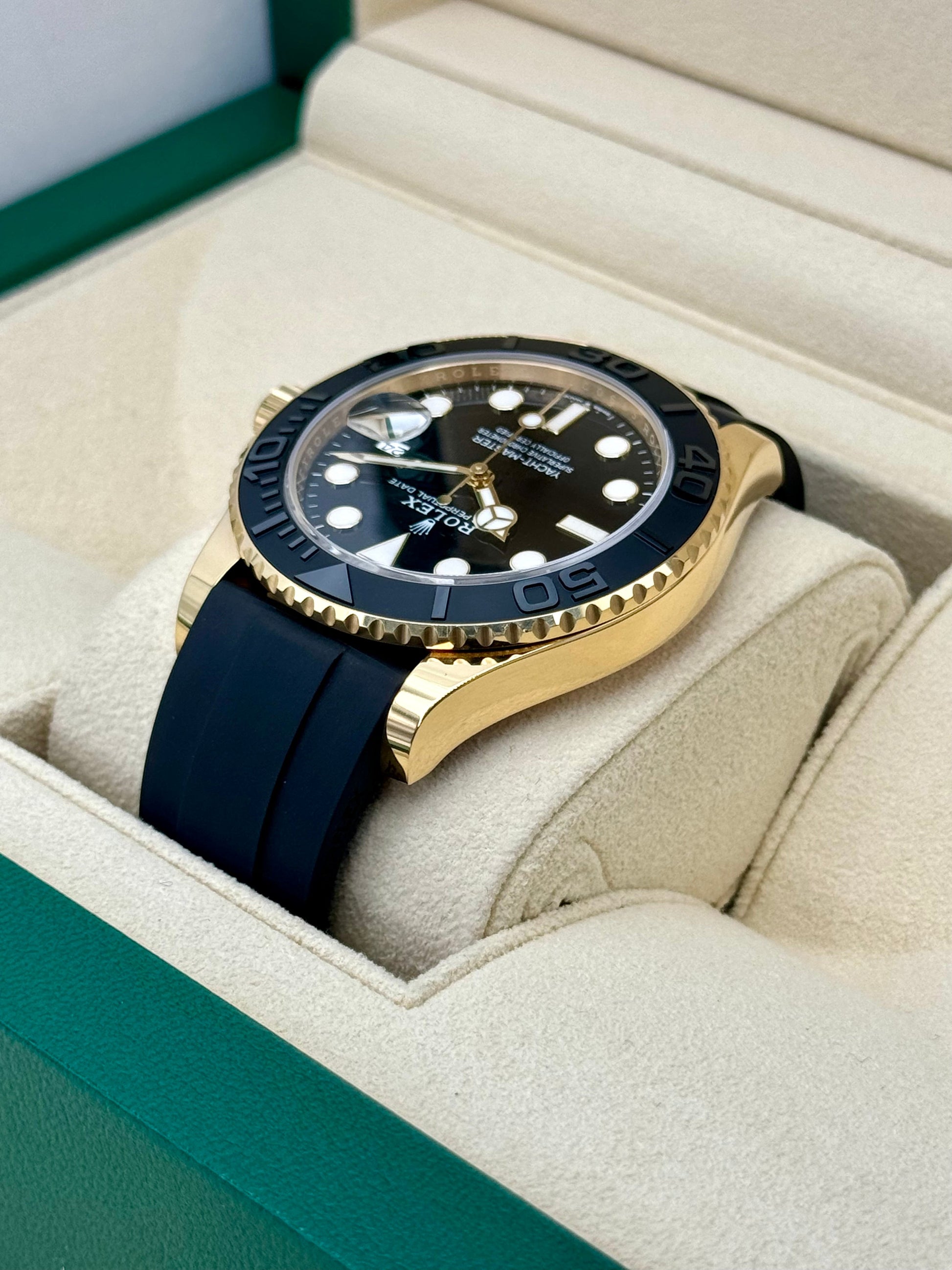 2024 Rolex Yacht-Master 42mm 226658 Gold Oysterflex Black Dial - MyWatchLLC