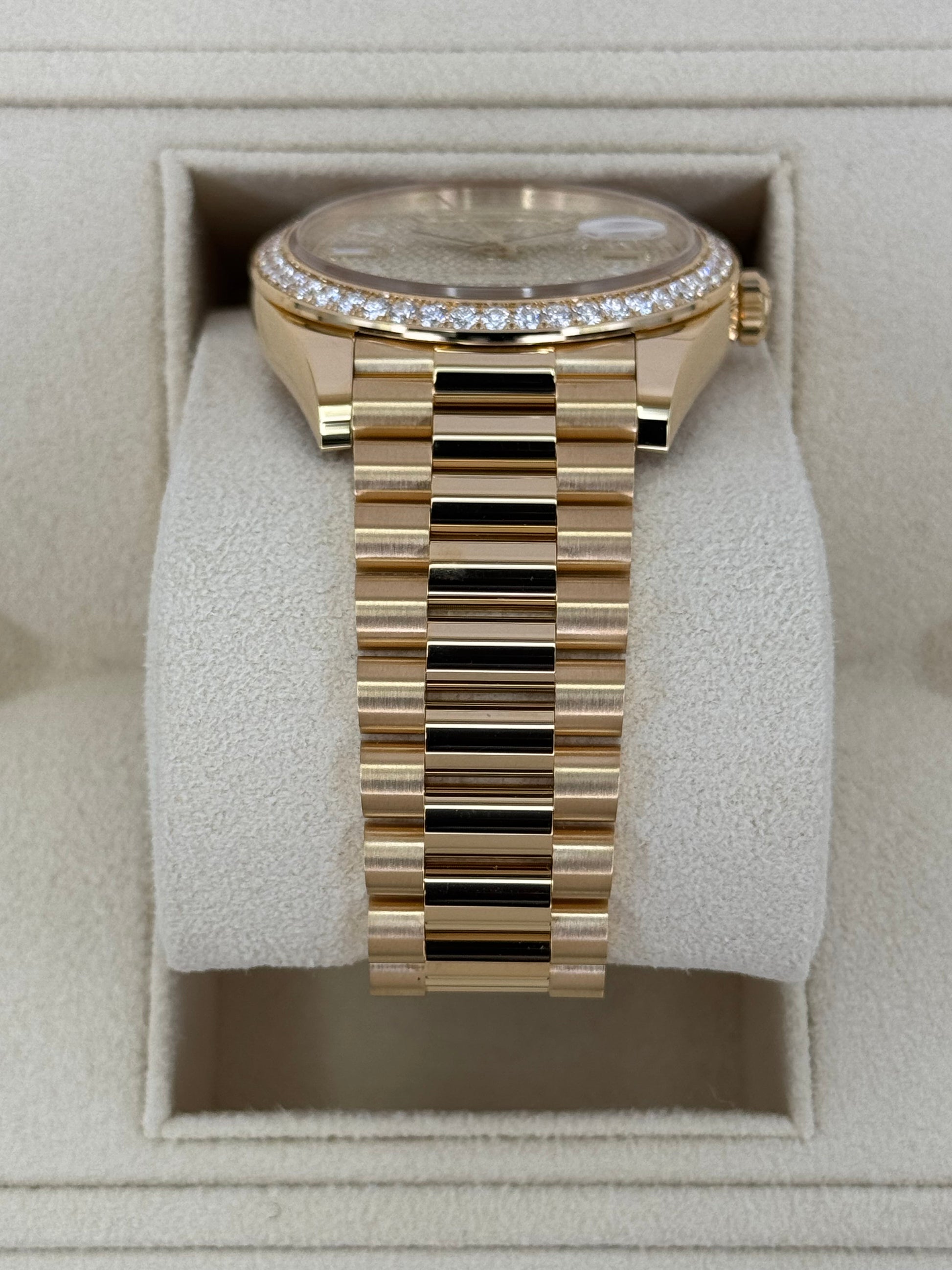 NEW 2024 Rolex Day-Date 40mm 228348RBR Diamond Paved Dial - MyWatchLLC