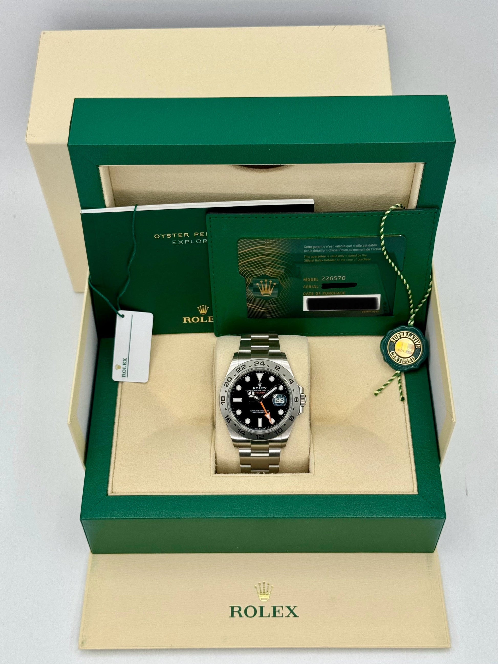 2024 Rolex Explorer II 42mm 226570 Black Dial - MyWatchLLC