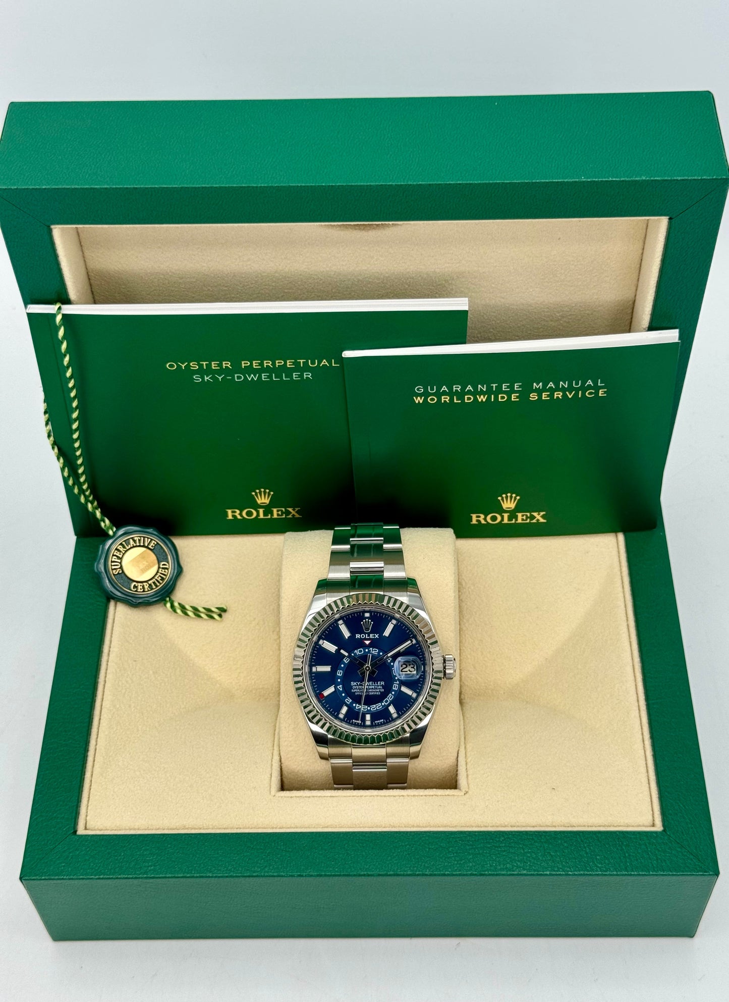 Sky-Dweller 42mm 326934 Stainless Steel Oyster Blue Dial - MyWatchLLC