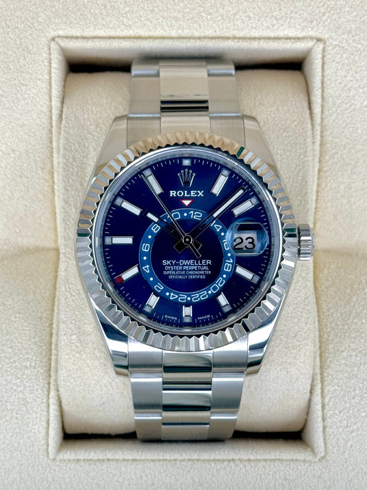 Sky-Dweller 42mm 326934 Stainless Steel Oyster Blue Dial - MyWatchLLC