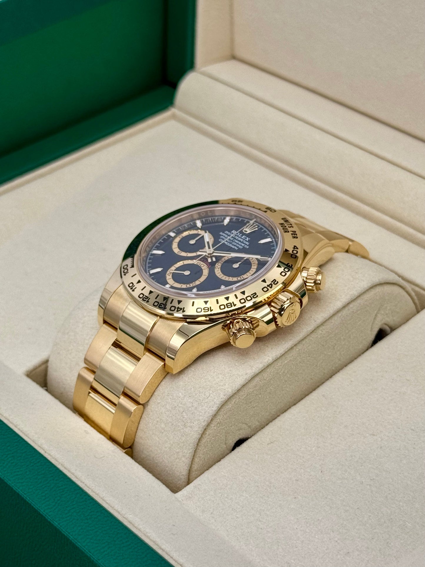 NEW 2025 Rolex Daytona 40mm 126508 18K Yellow Gold Black Dial - MyWatchLLC
