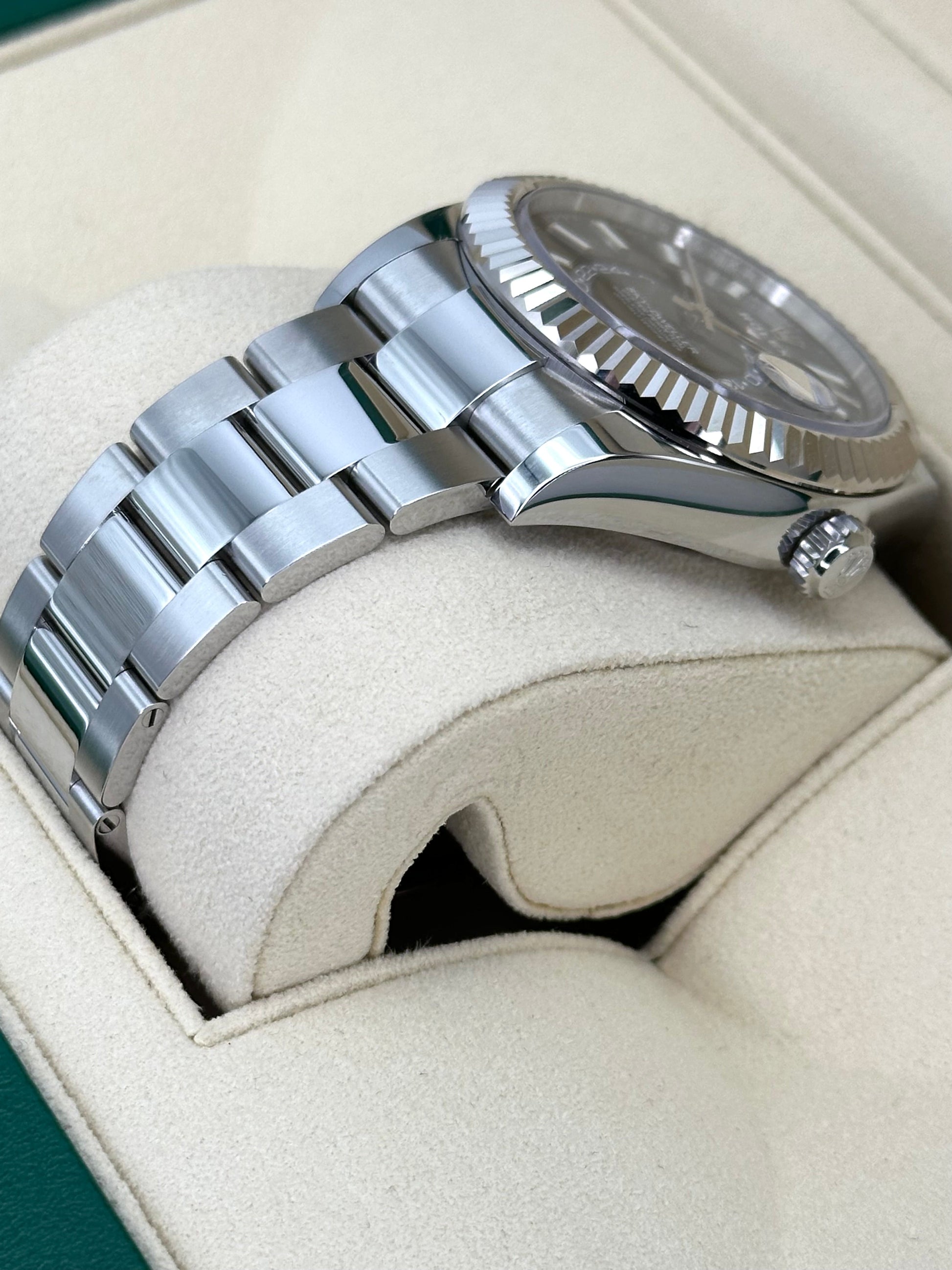 2022 Sky-Dweller 42mm 326934 Stainless Steel Oyster Blue Dial - MyWatchLLC