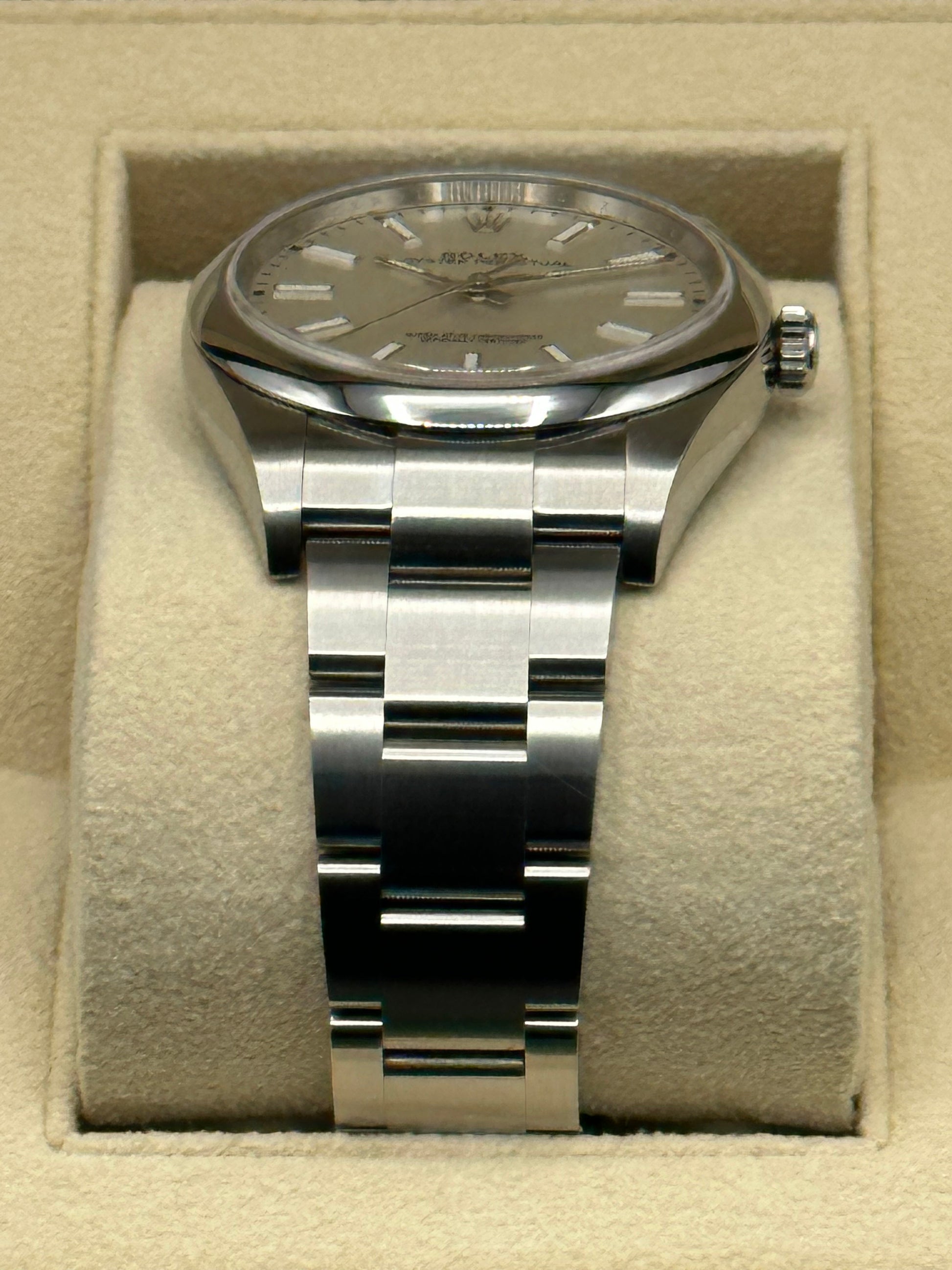 2019 Rolex Oyster Perpetual 39mm Stainless Steel White Index Dial - MyWatchLLC