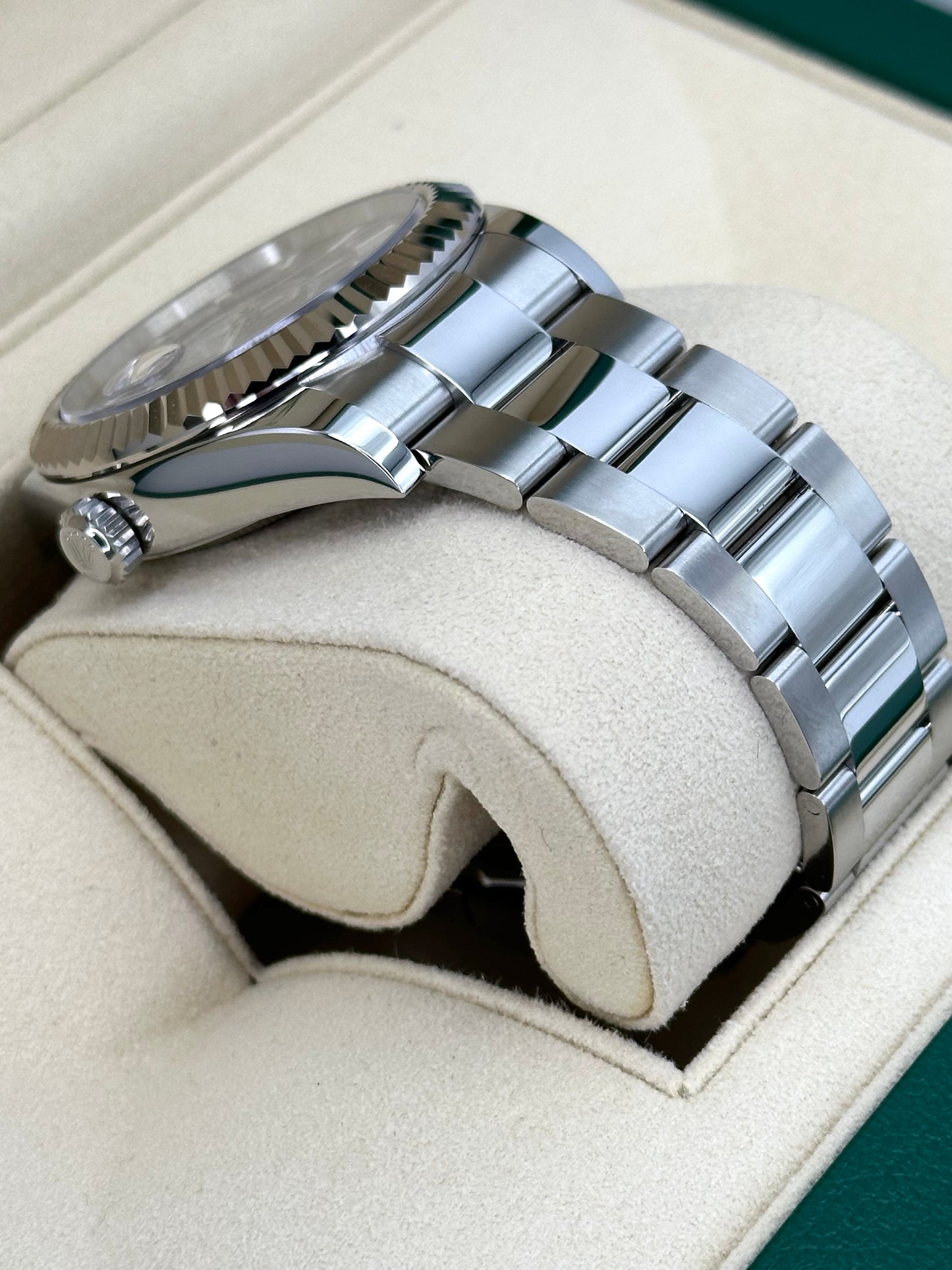 2022 Sky-Dweller 42mm 326934 Stainless Steel Oyster Blue Dial - MyWatchLLC