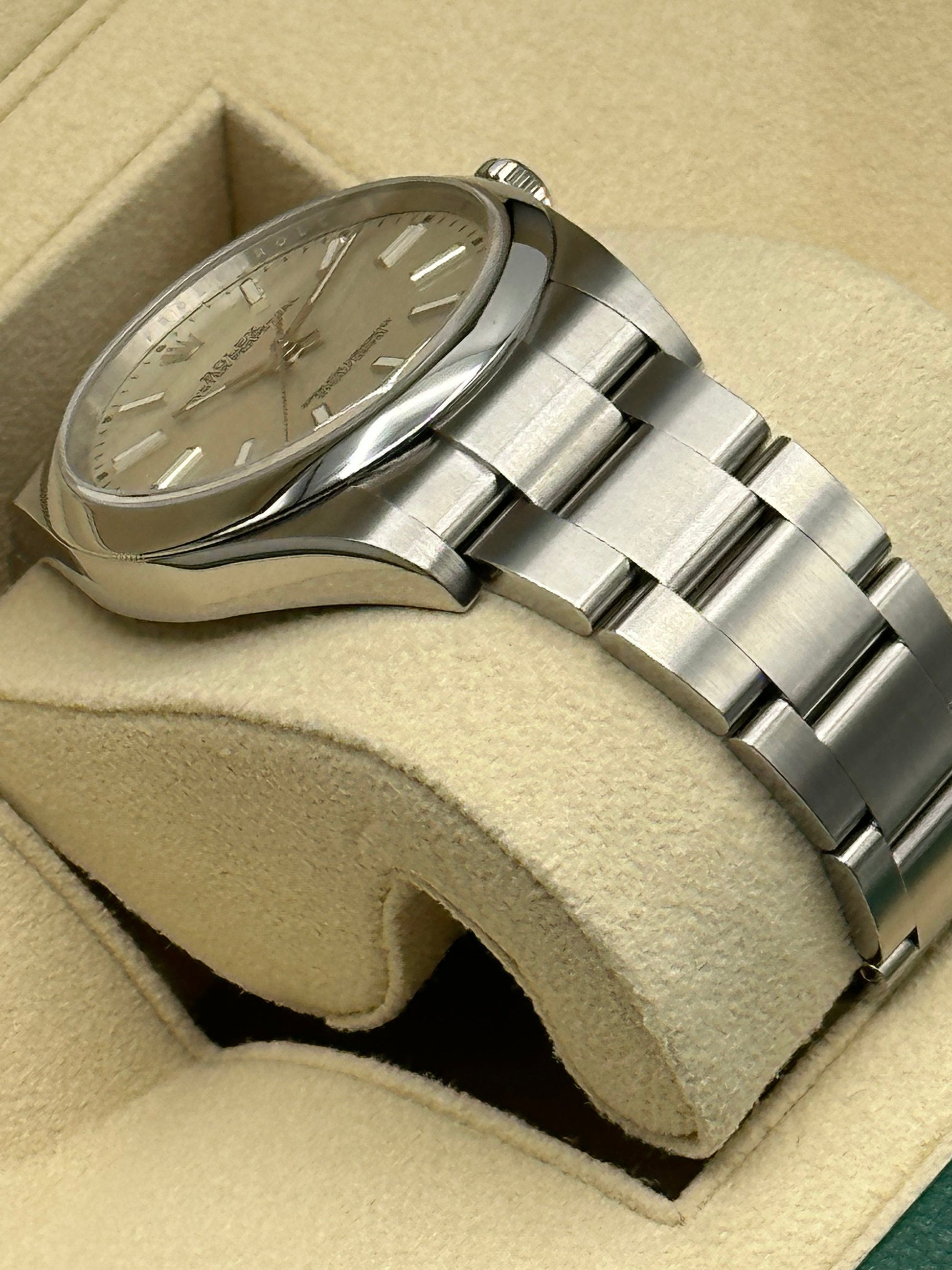 2019 Rolex Oyster Perpetual 39mm Stainless Steel White Index Dial - MyWatchLLC