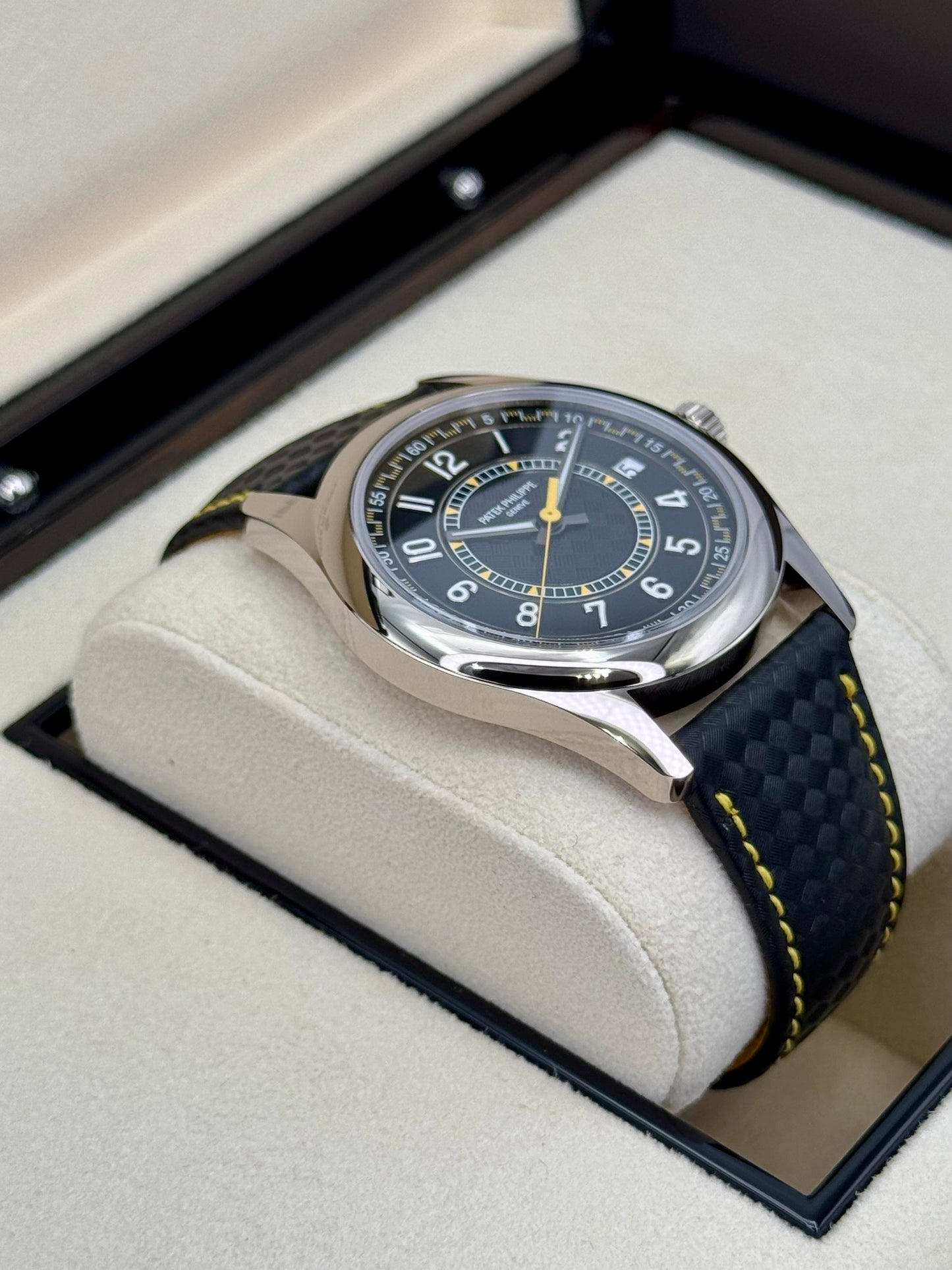 NEW 2024 Patek Philippe Calatrava 40mm 6007G White Gold Black Dial - MyWatchLLC