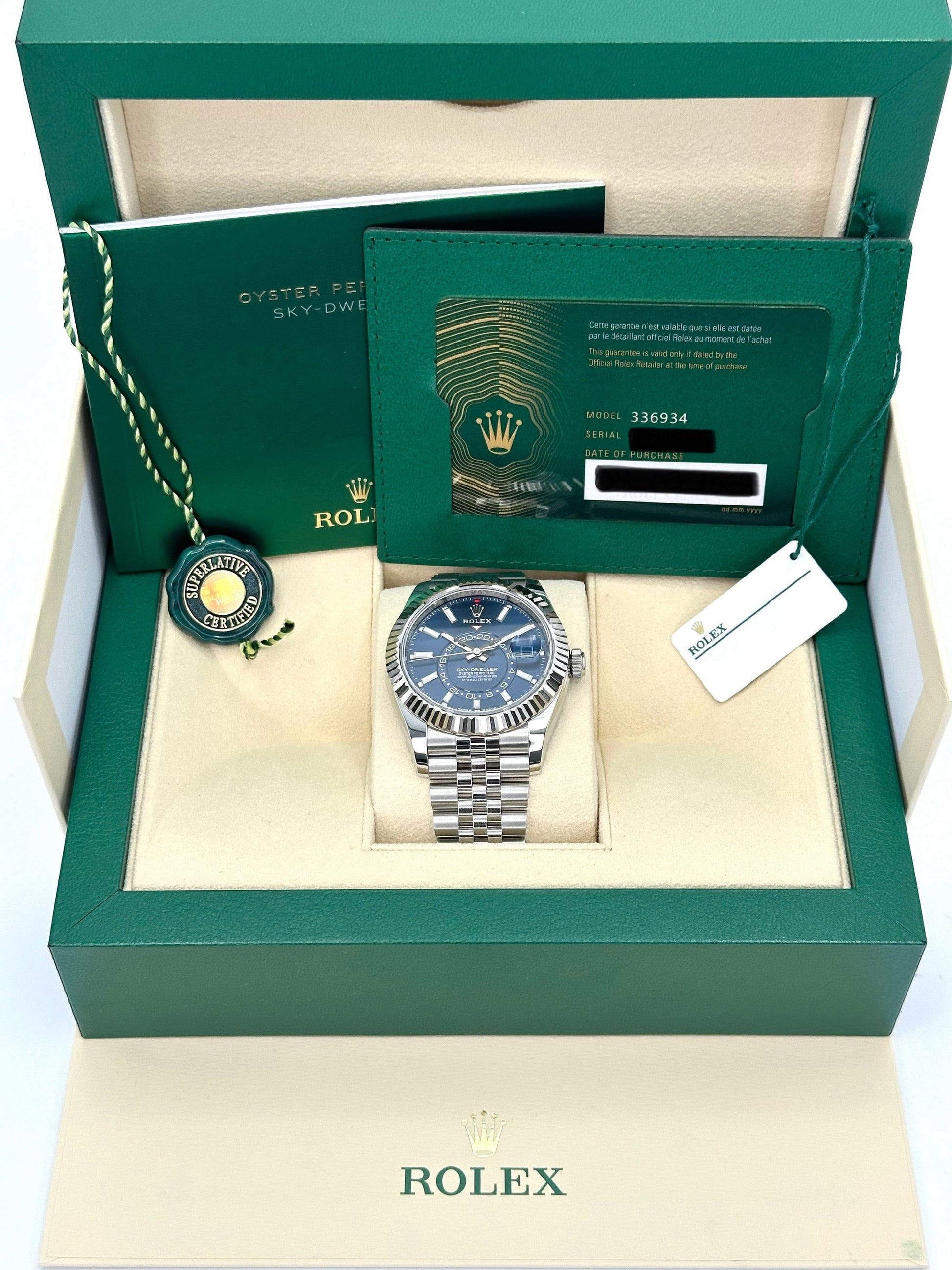 NEW 2024 Rolex Sky-Dweller 42mm 336934 Steel Jubilee Blue Dial - MyWatchLLC