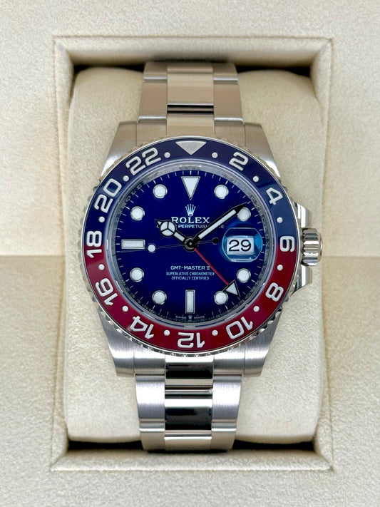 2022 Rolex GMT-Master II "Pepsi" 40mm 126719BLRO White Gold Oyster - MyWatchLLC