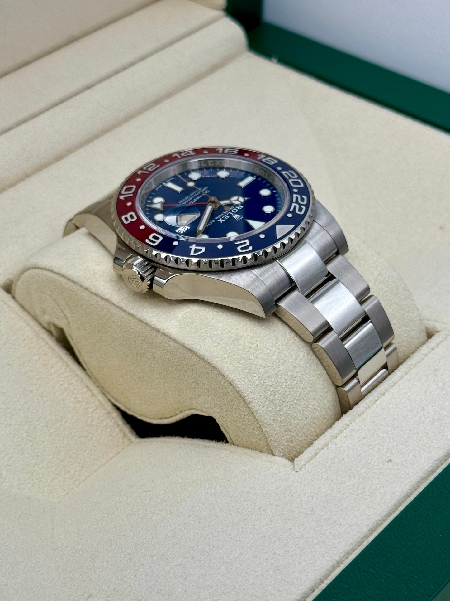 2022 Rolex GMT-Master II "Pepsi" 40mm 126719BLRO White Gold Oyster - MyWatchLLC