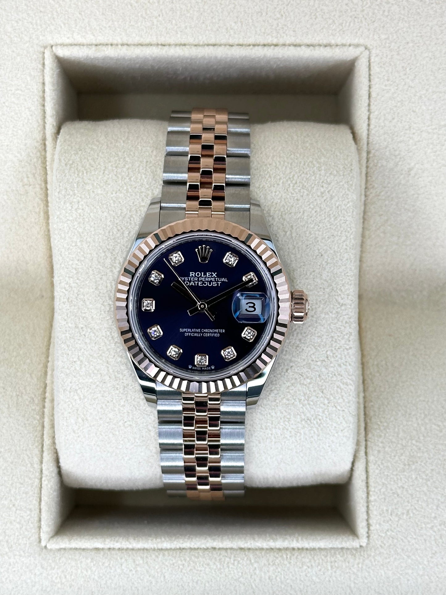 NEW 2024 Rolex Lady Datejust 28mm 279171 Two-Tone Purple Diamond Dial - MyWatchLLC