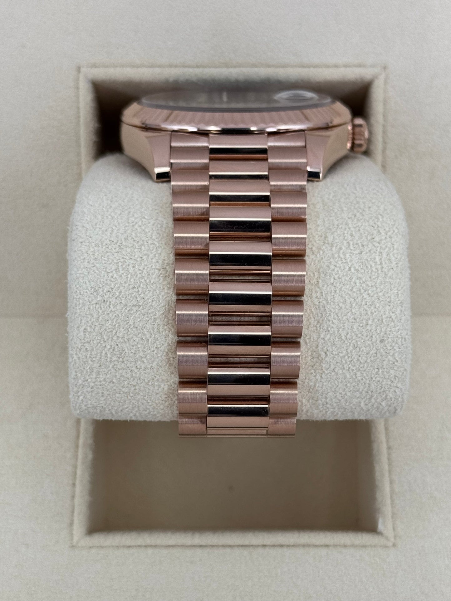 2024 Rolex Day-Date 40mm 228235 Presidential Rose Gold Olive Dial - MyWatchLLC