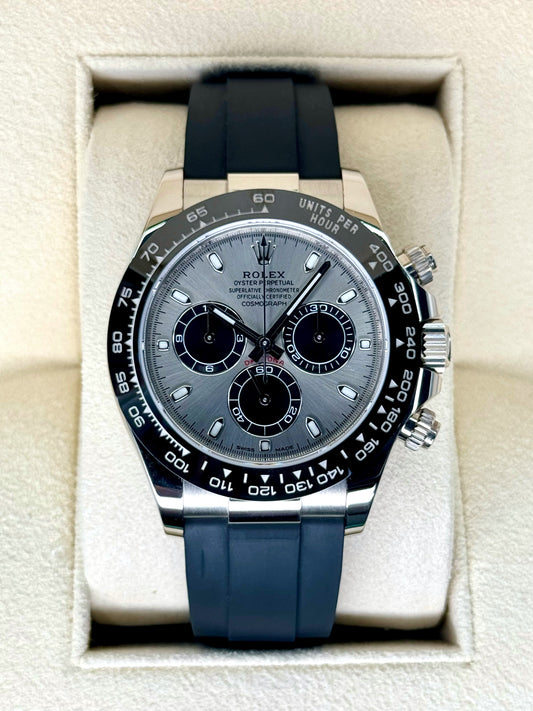 2022 Rolex Daytona 40mm 116519LN White Gold Silver Ghost Dial - MyWatchLLC