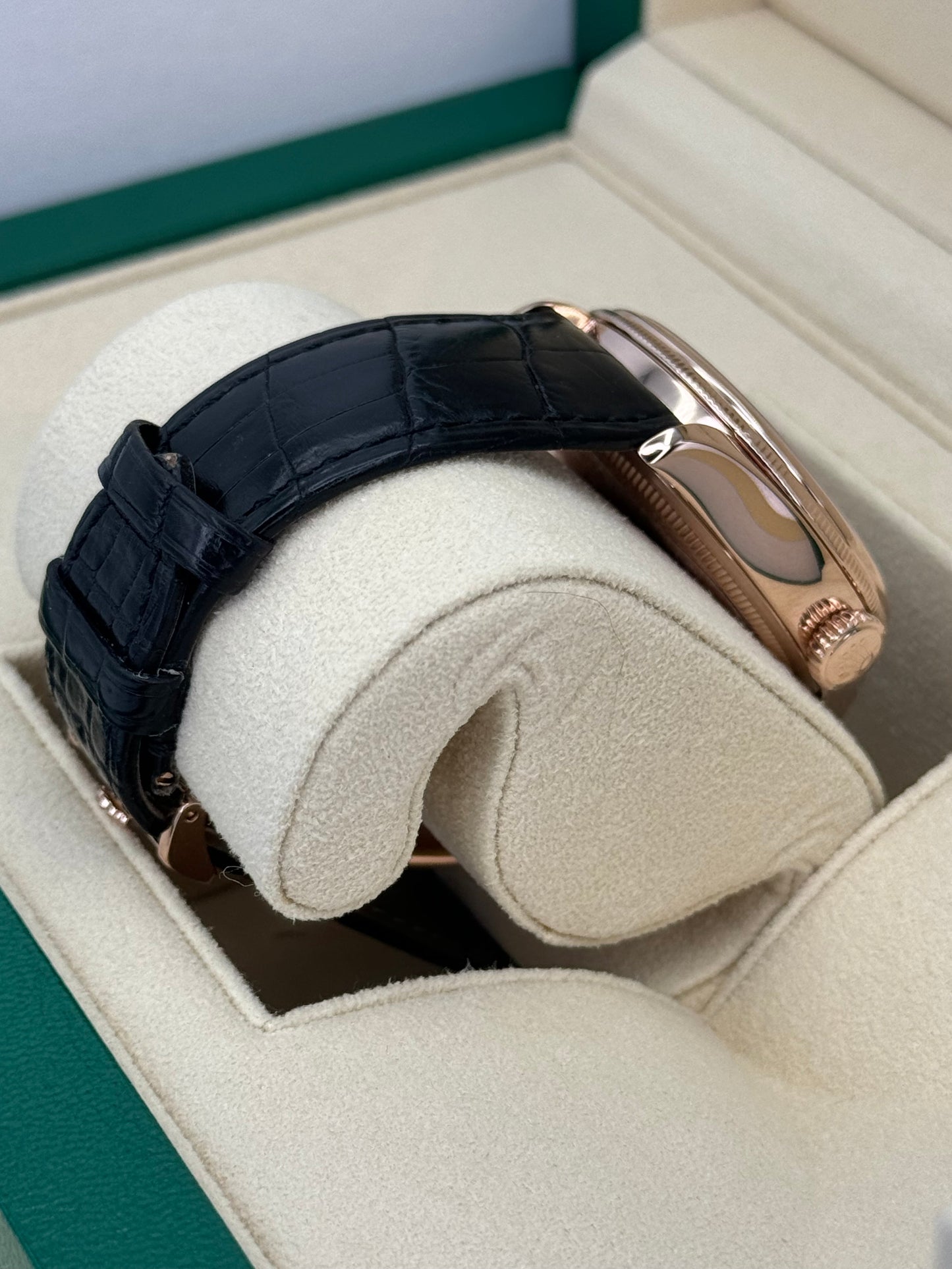 2019 Rolex Cellini Moonphase 39mm 50535 Rose Gold White Dial - MyWatchLLC