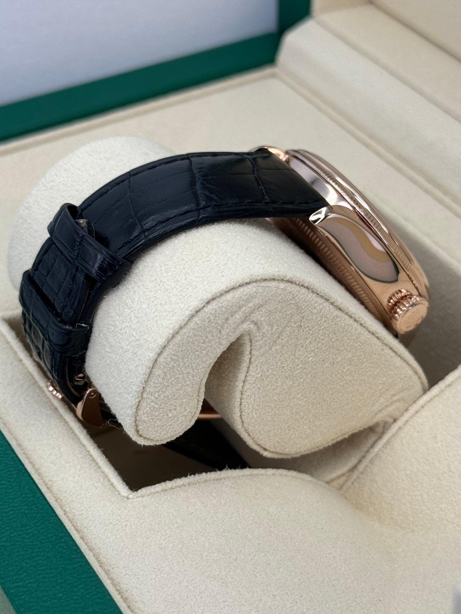 2019 Rolex Cellini Moonphase 39mm 50535 Rose Gold White Dial - MyWatchLLC
